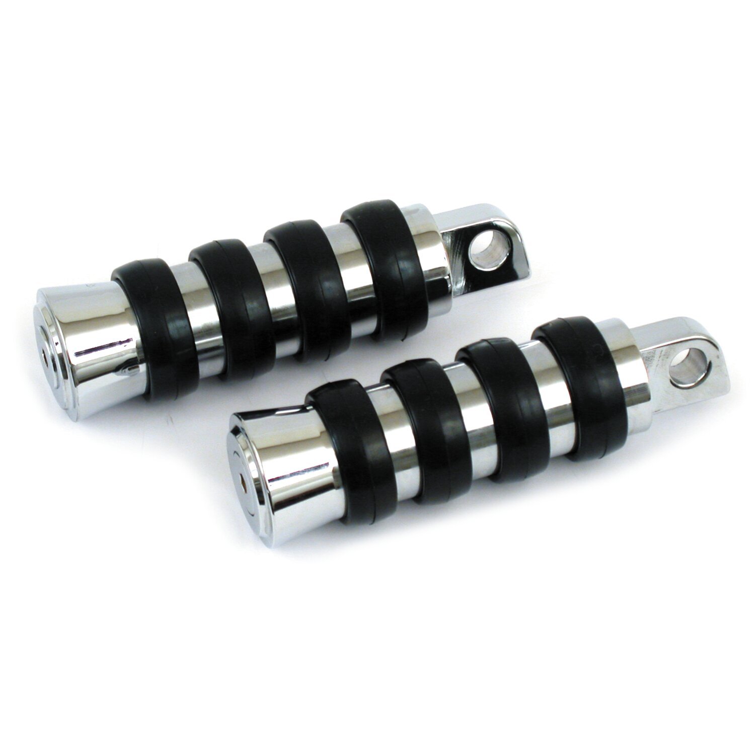 Cushion band foot pegs, small diameter, Silver, Chrome