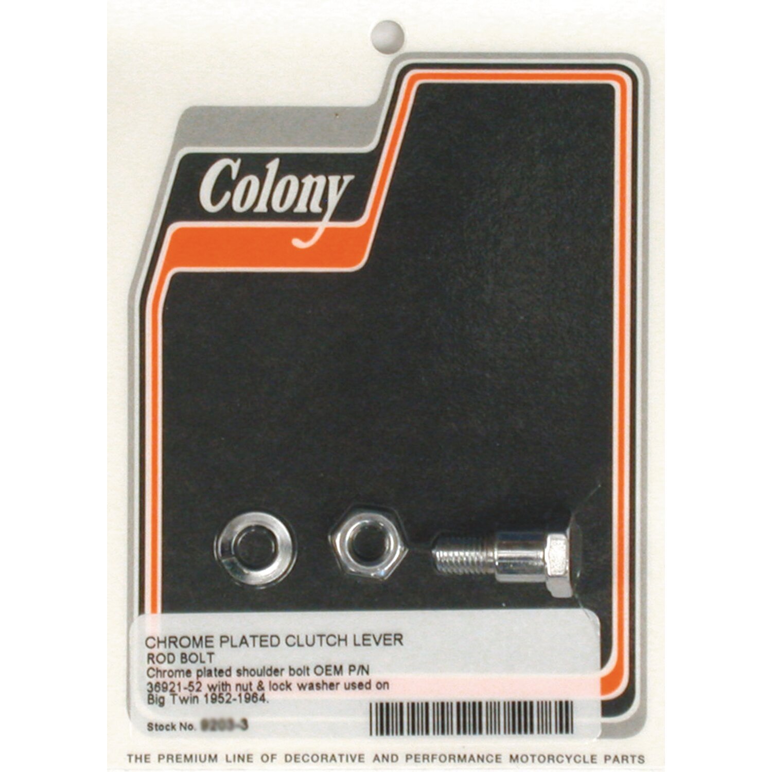 Colony, Mousetrap clutch lever rod bolt kit, Chrome