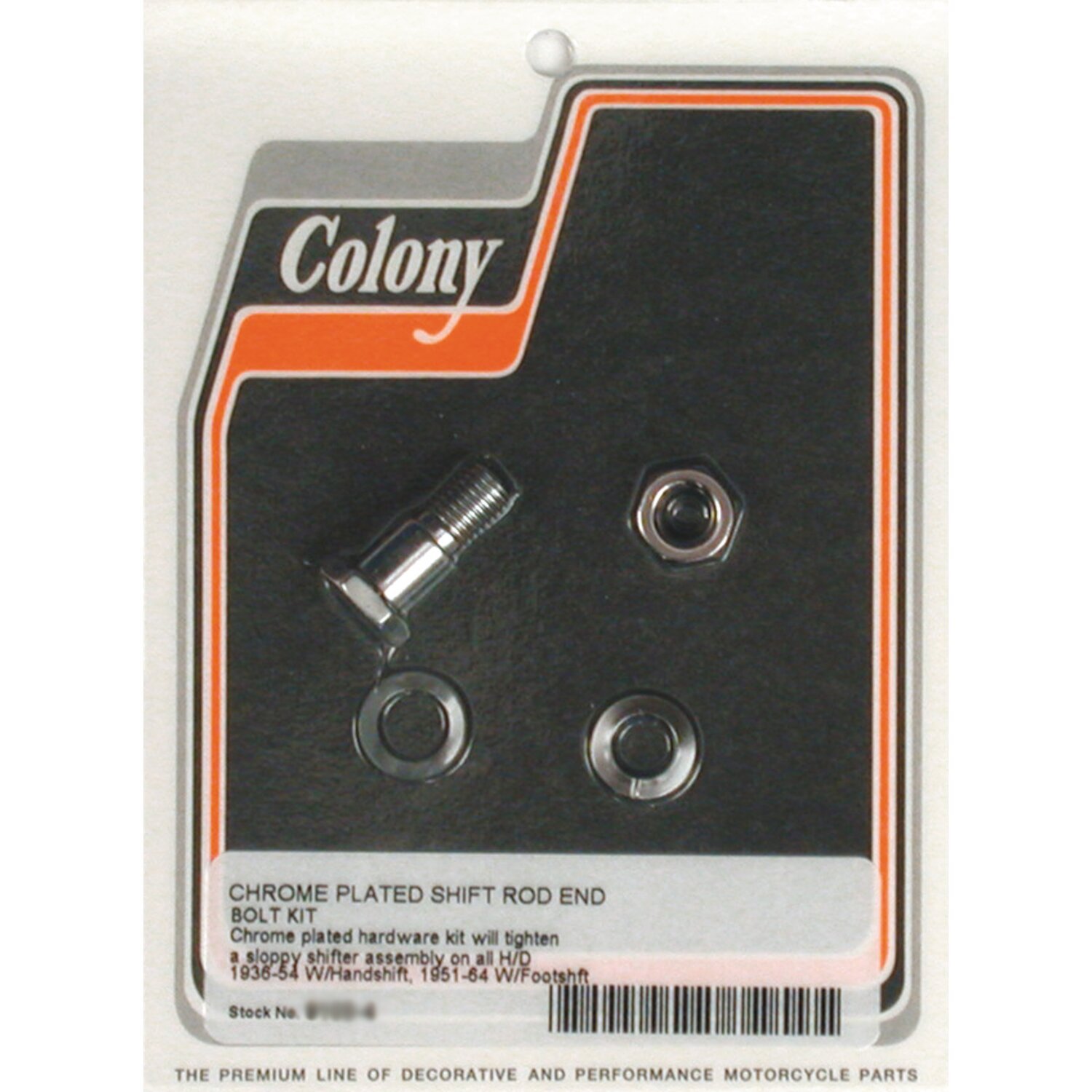 Colony, shifter rod bolt end kit, Silver, Chrome