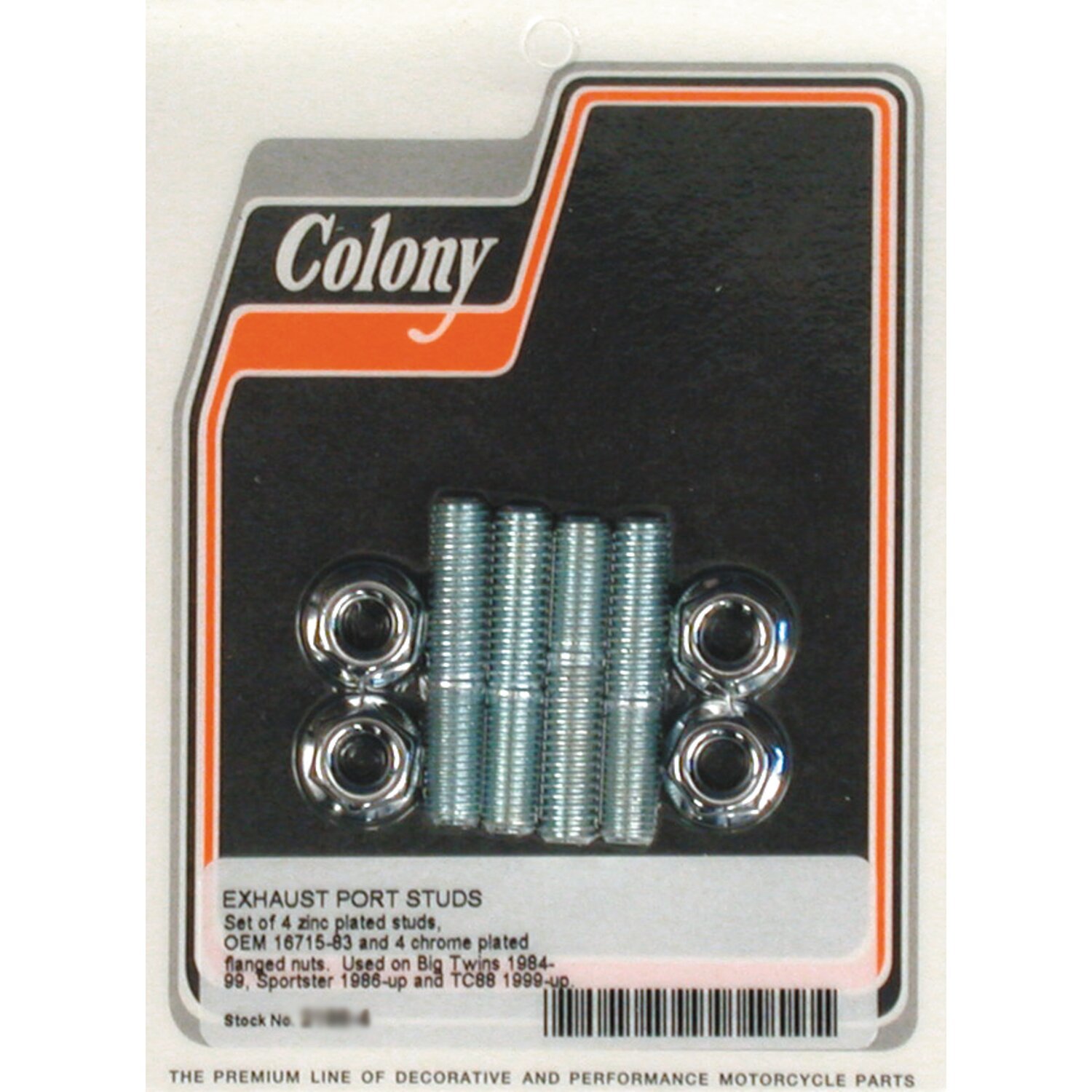 Colony, exhaust stud & nut kit