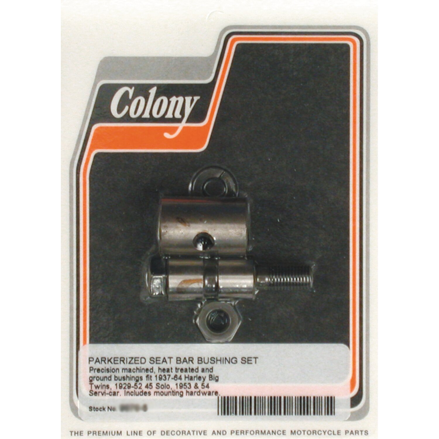 Colony, T-bar bushing kit, Black