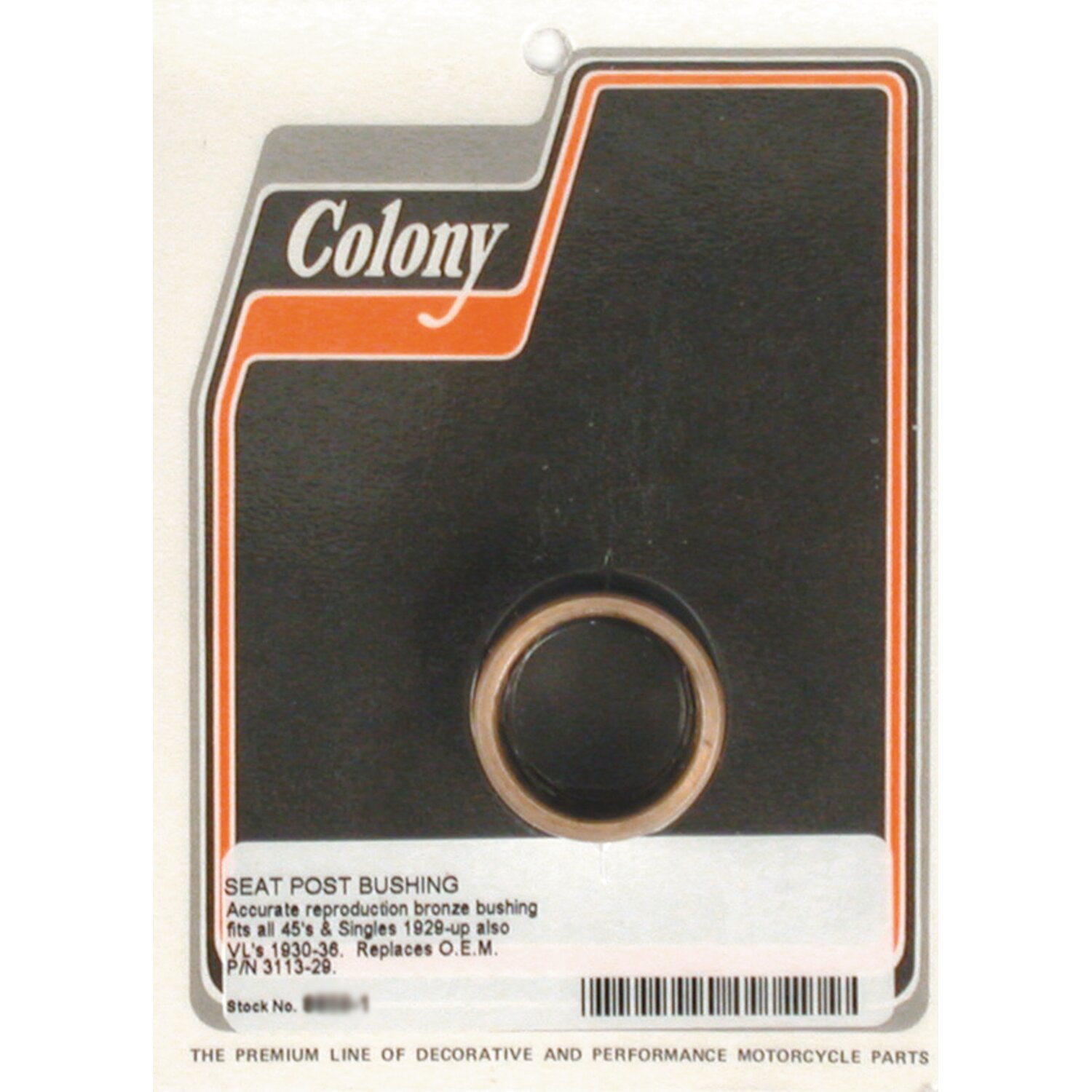 Colony, bushing seat post
