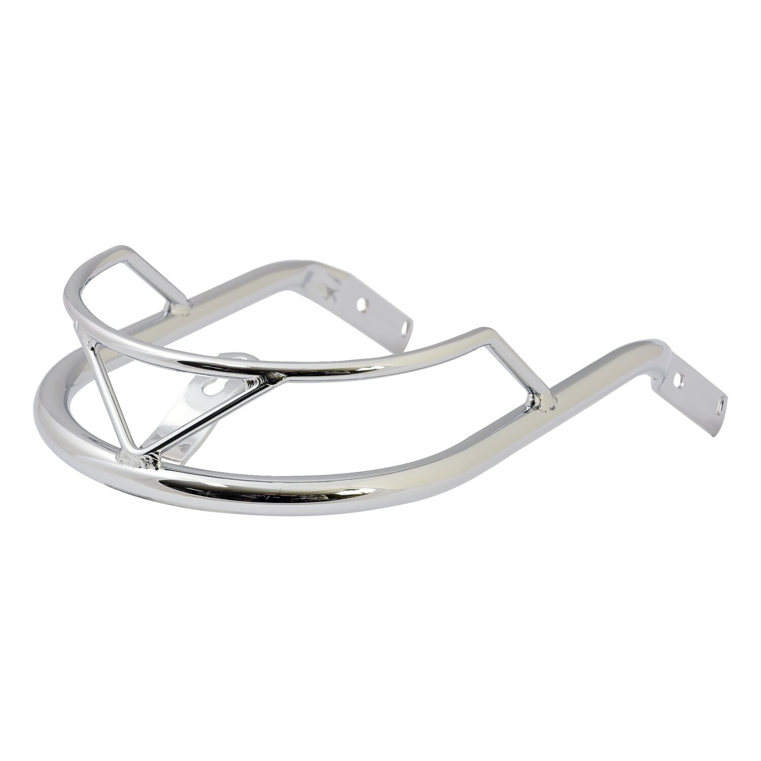 Vintage fender rail, front, Unpainted, Chrome