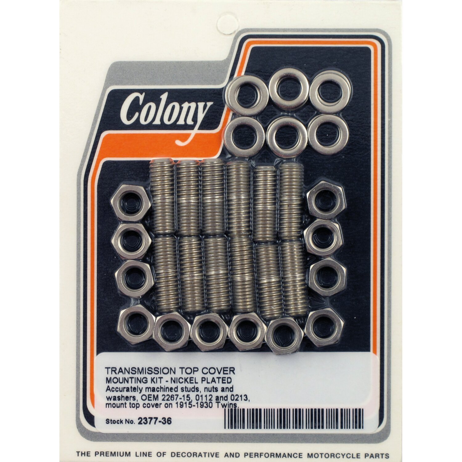 Colony transm top cover mount kit, Polished