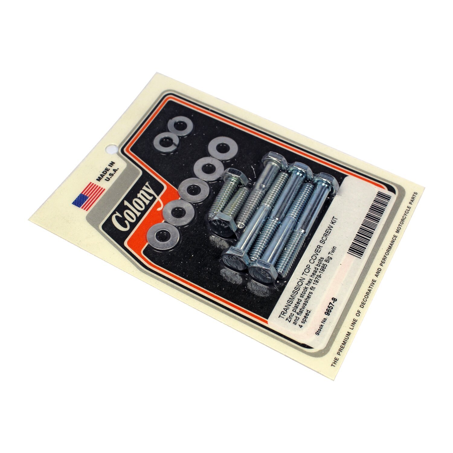 Colony transm top cover screw kit, Unpainted