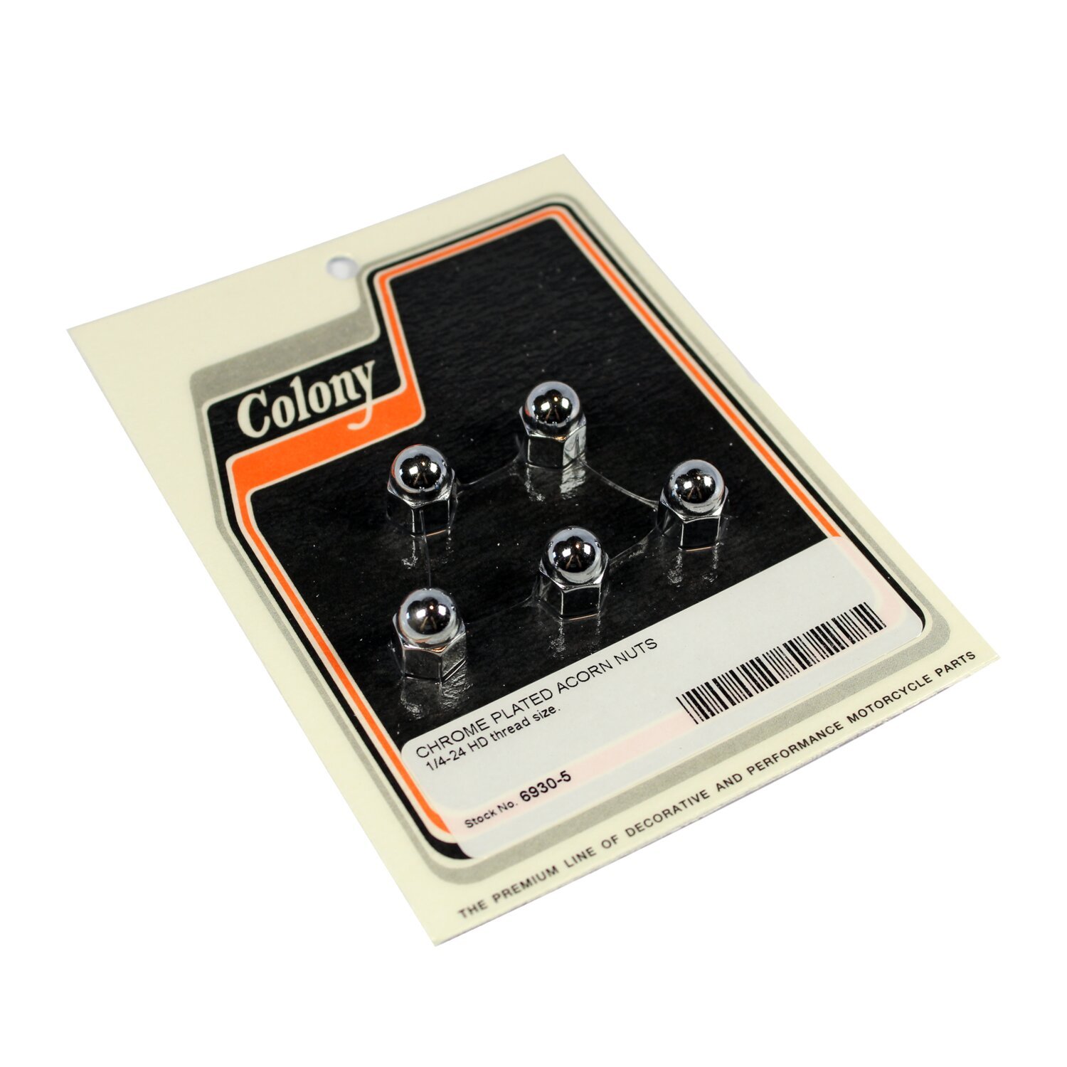 Colony acorn nuts, Chrome