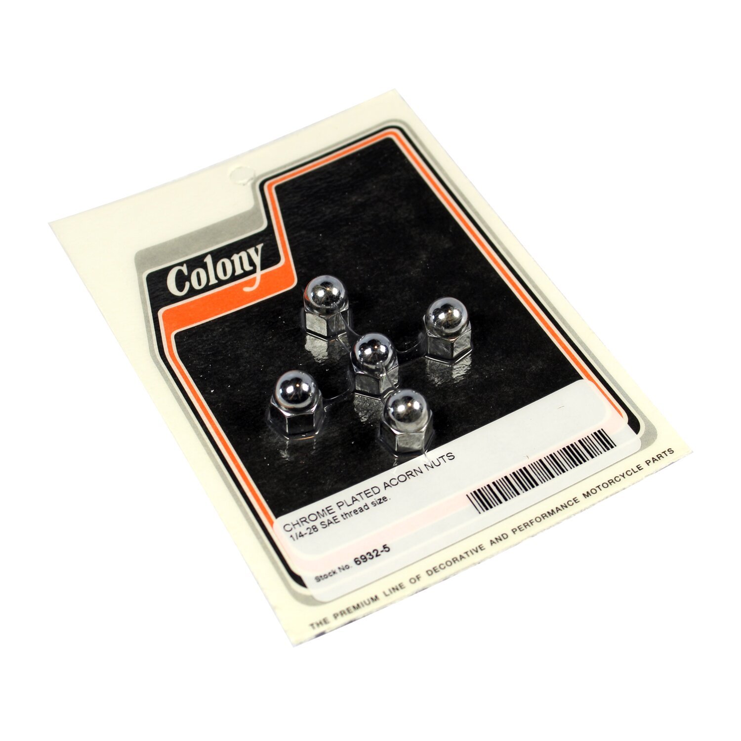 Colony acorn nuts, Silver, Chrome