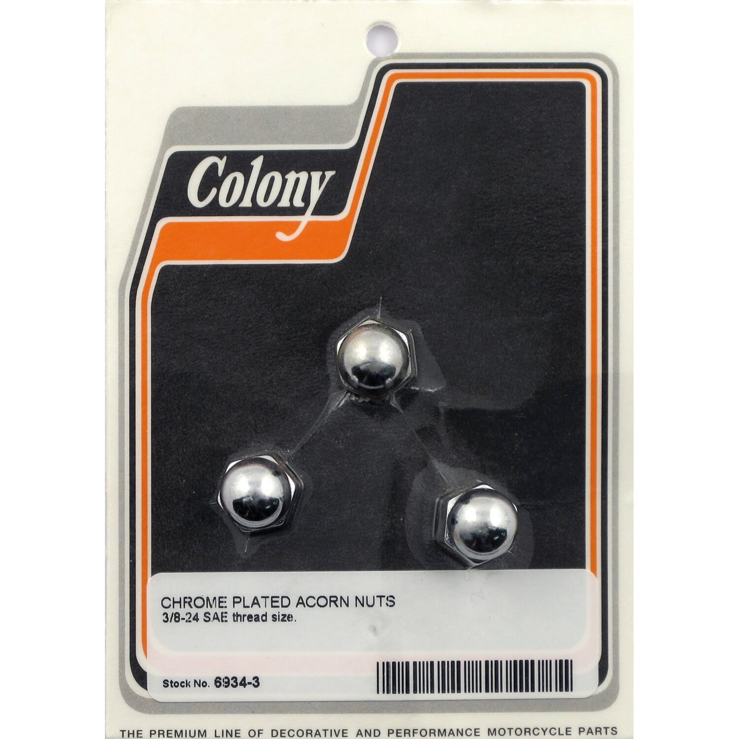 Colony acorn nuts, Chrome