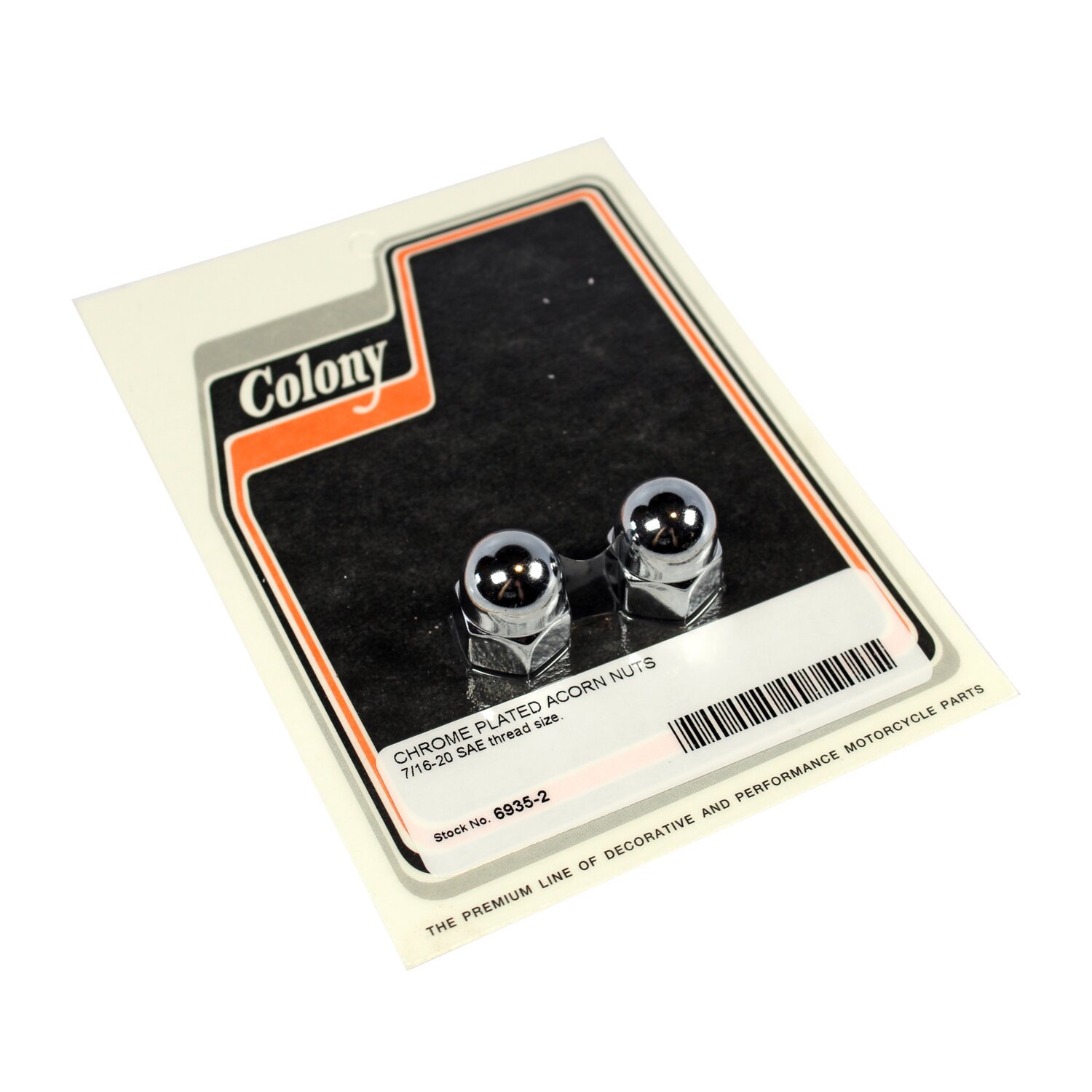 Colony, 7/16-20 acorn nut, Chrome