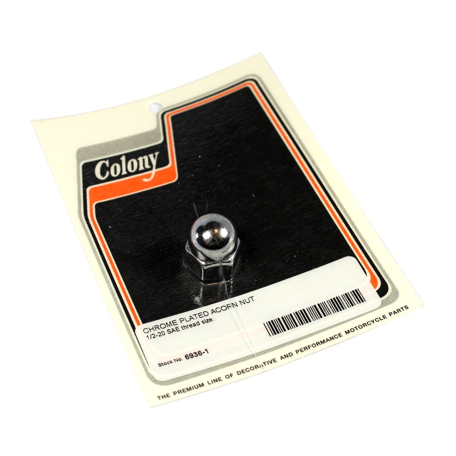 Colony acorn nuts, Silver, Chrome