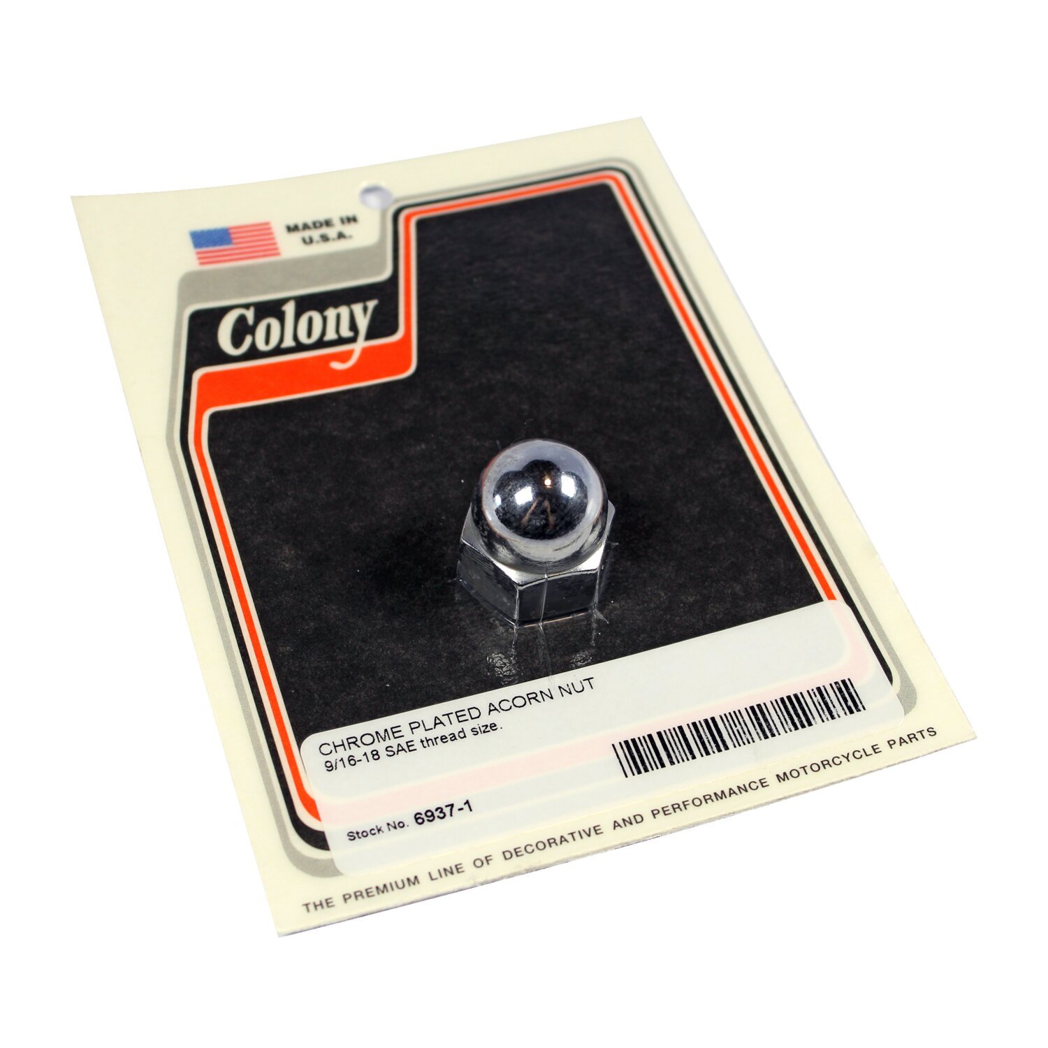 Colony acorn nuts, Chrome
