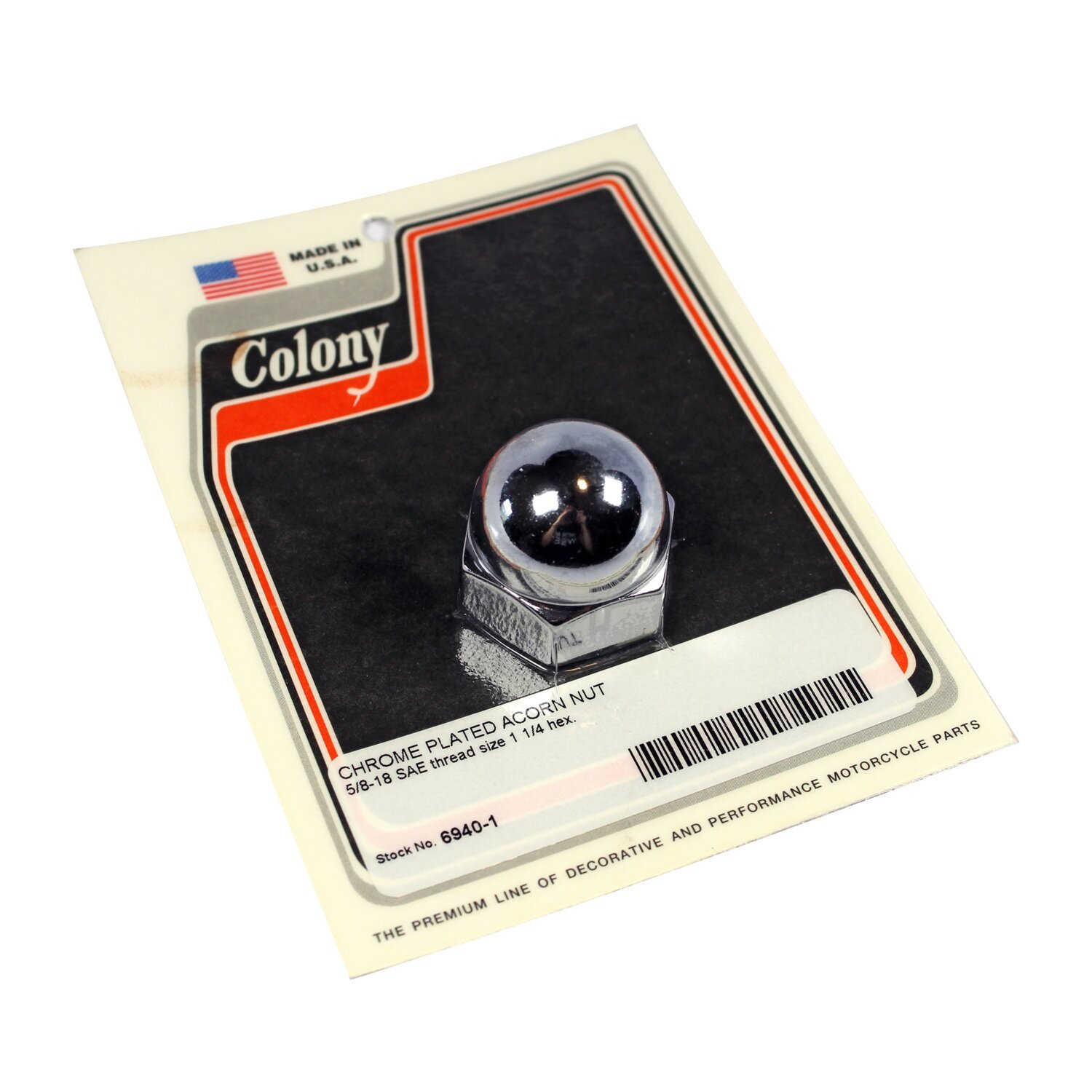 Colony acorn nuts, Chrome