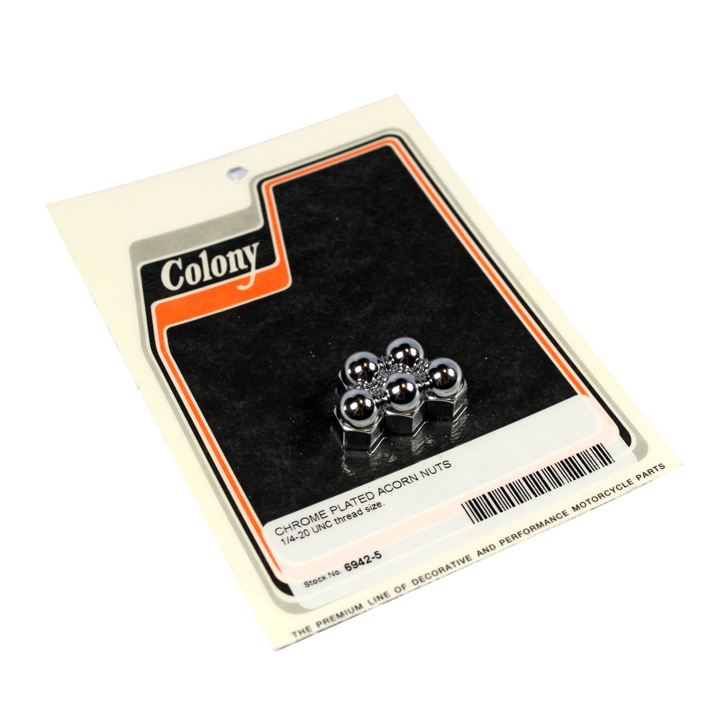 Colony acorn nuts, Chrome