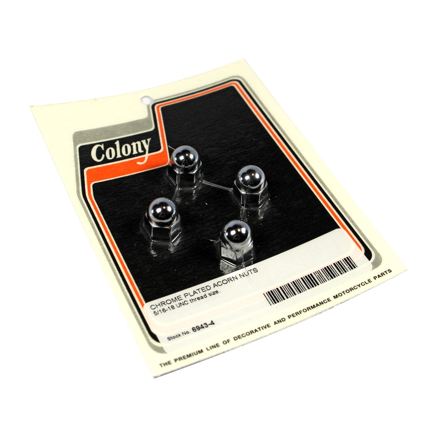 Colony acorn nuts, Chrome