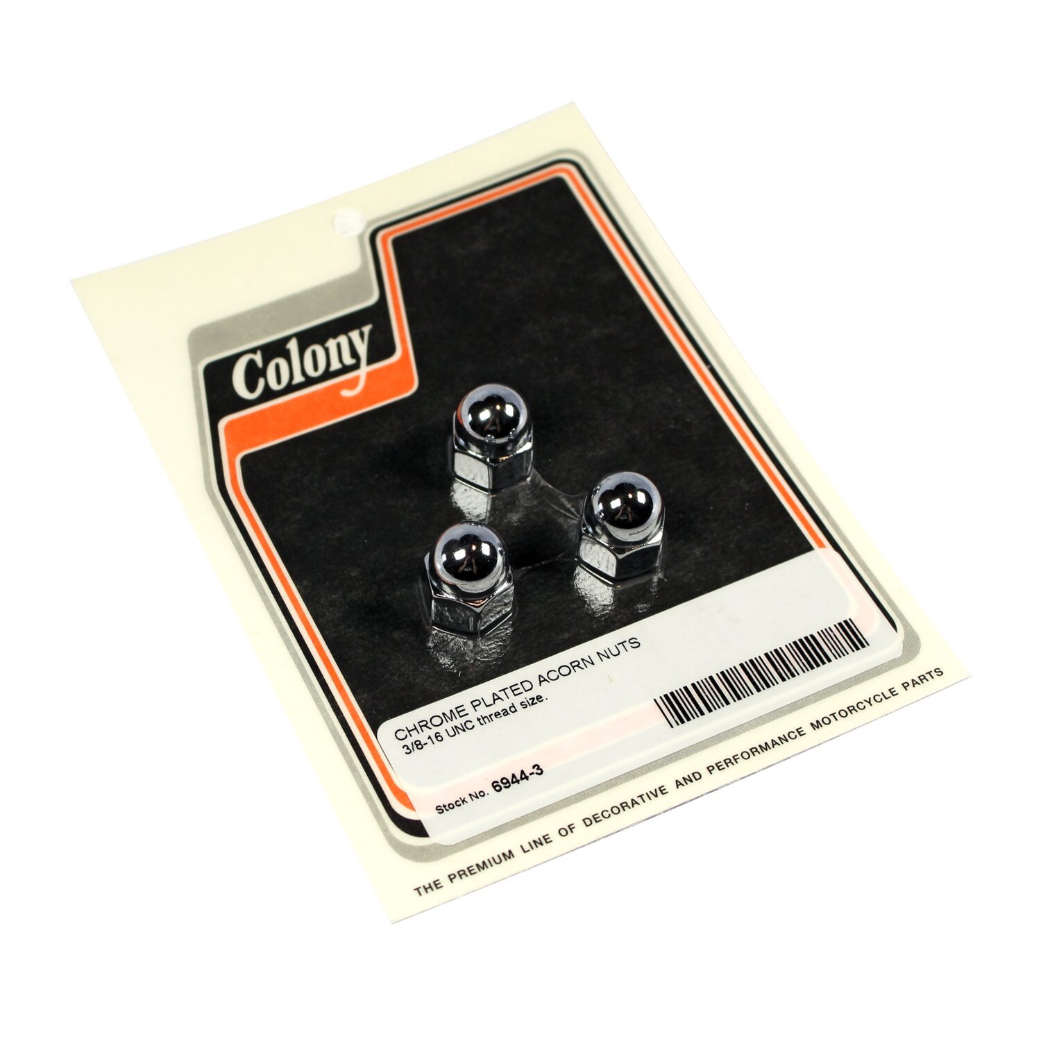 Colony acorn nuts, Chrome