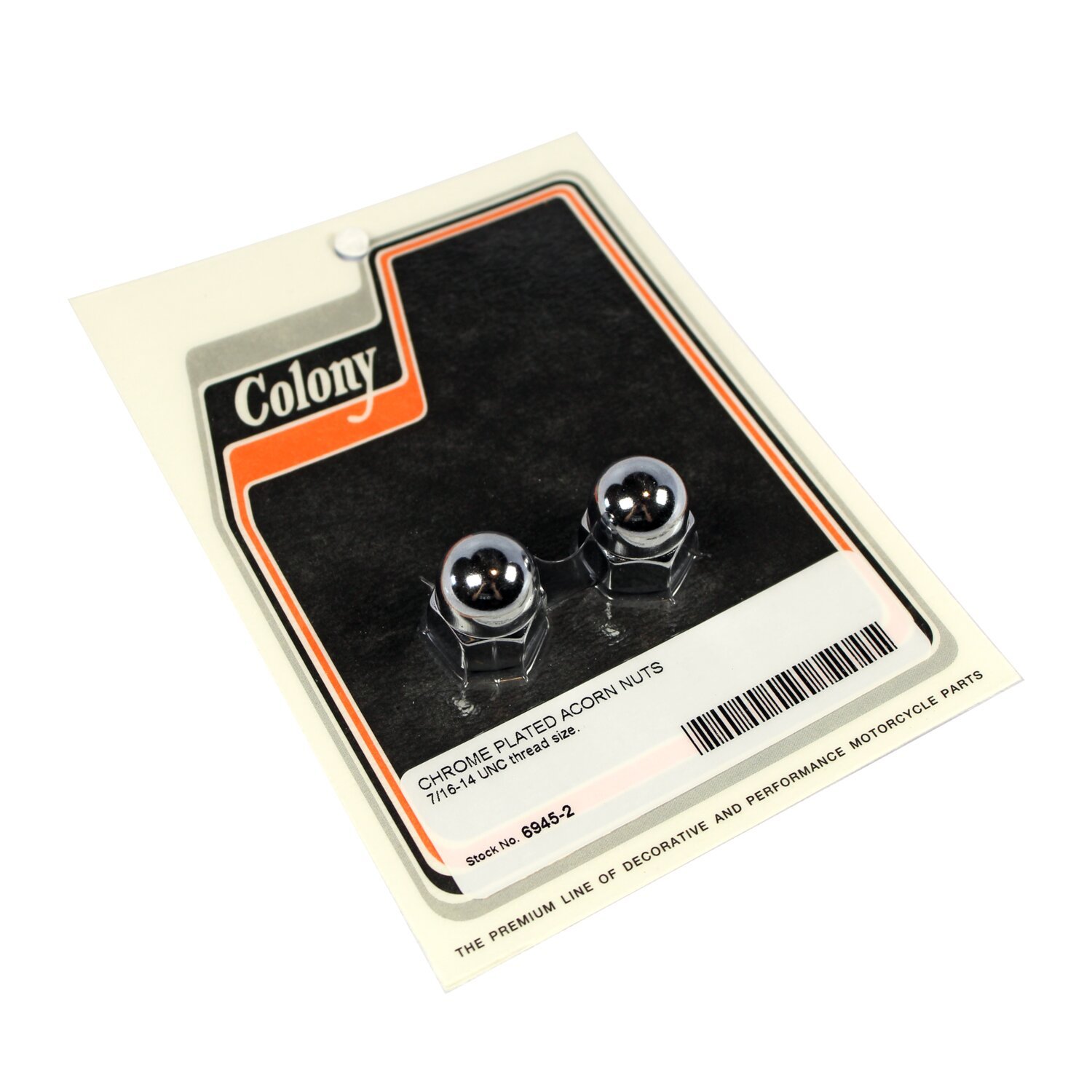 Colony acorn nuts, Chrome
