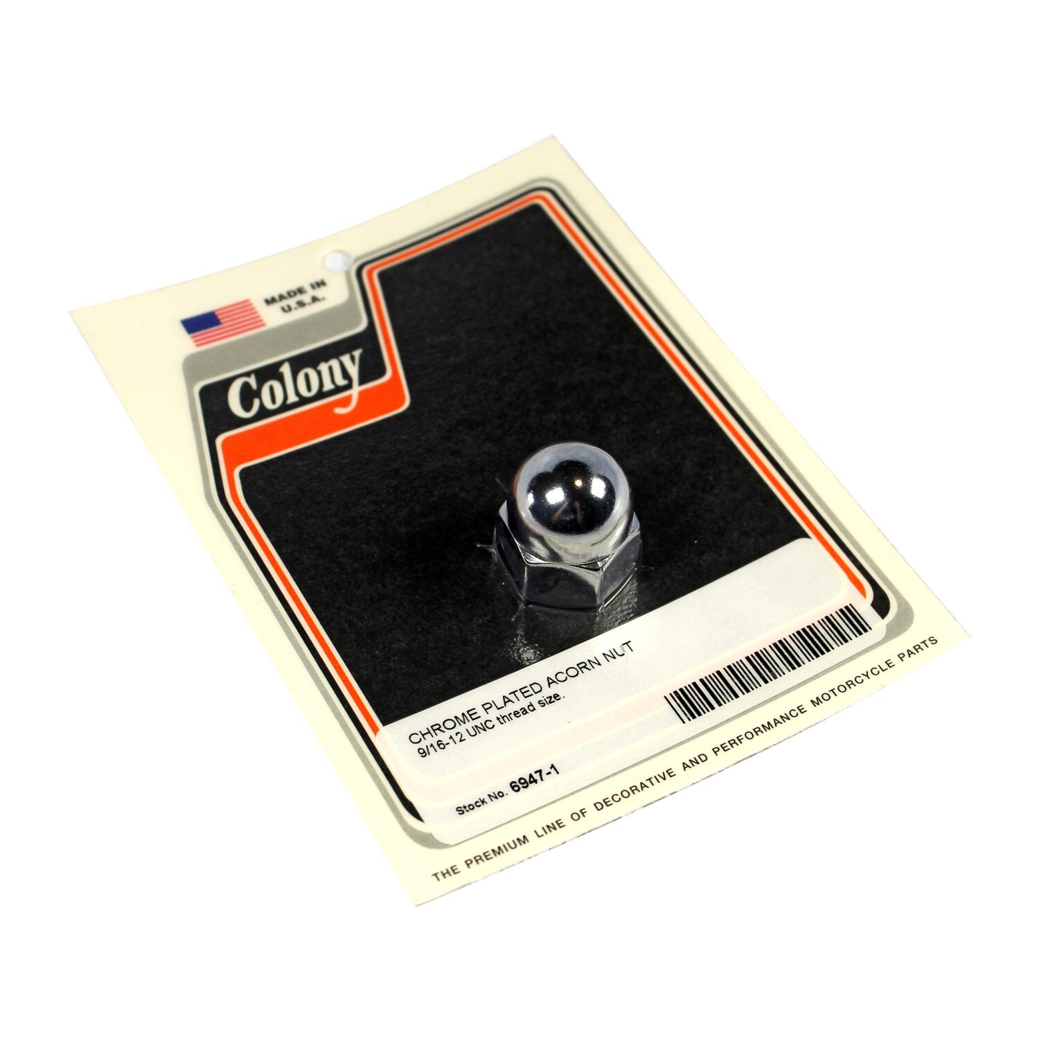 Colony acorn nuts, Chrome