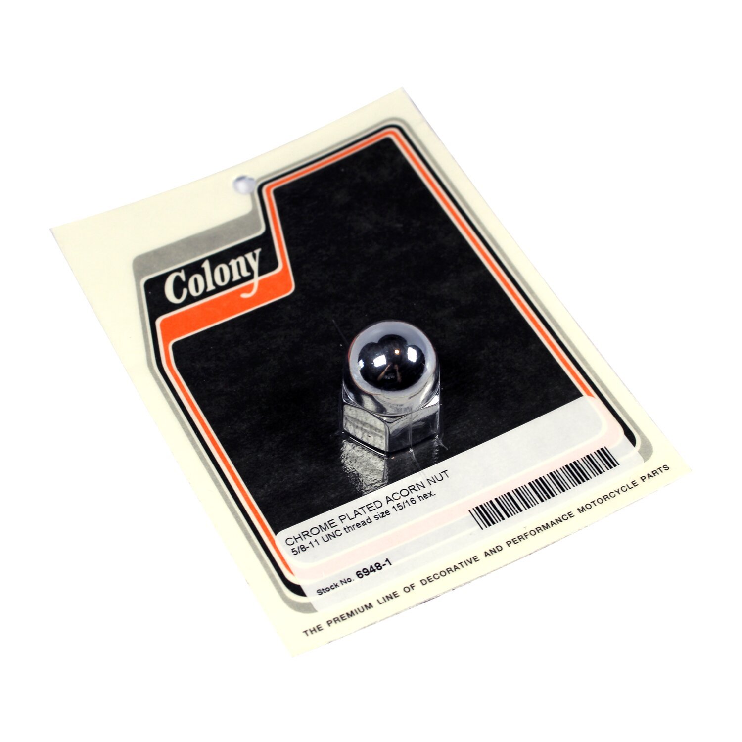Colony acorn nuts, Chrome
