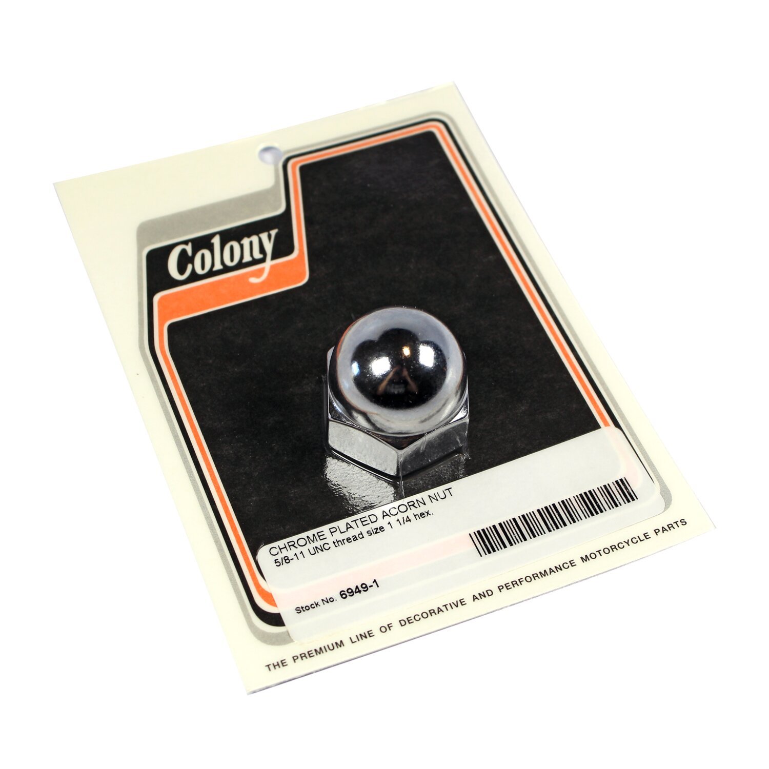 Colony acorn nuts, Silver, Chrome