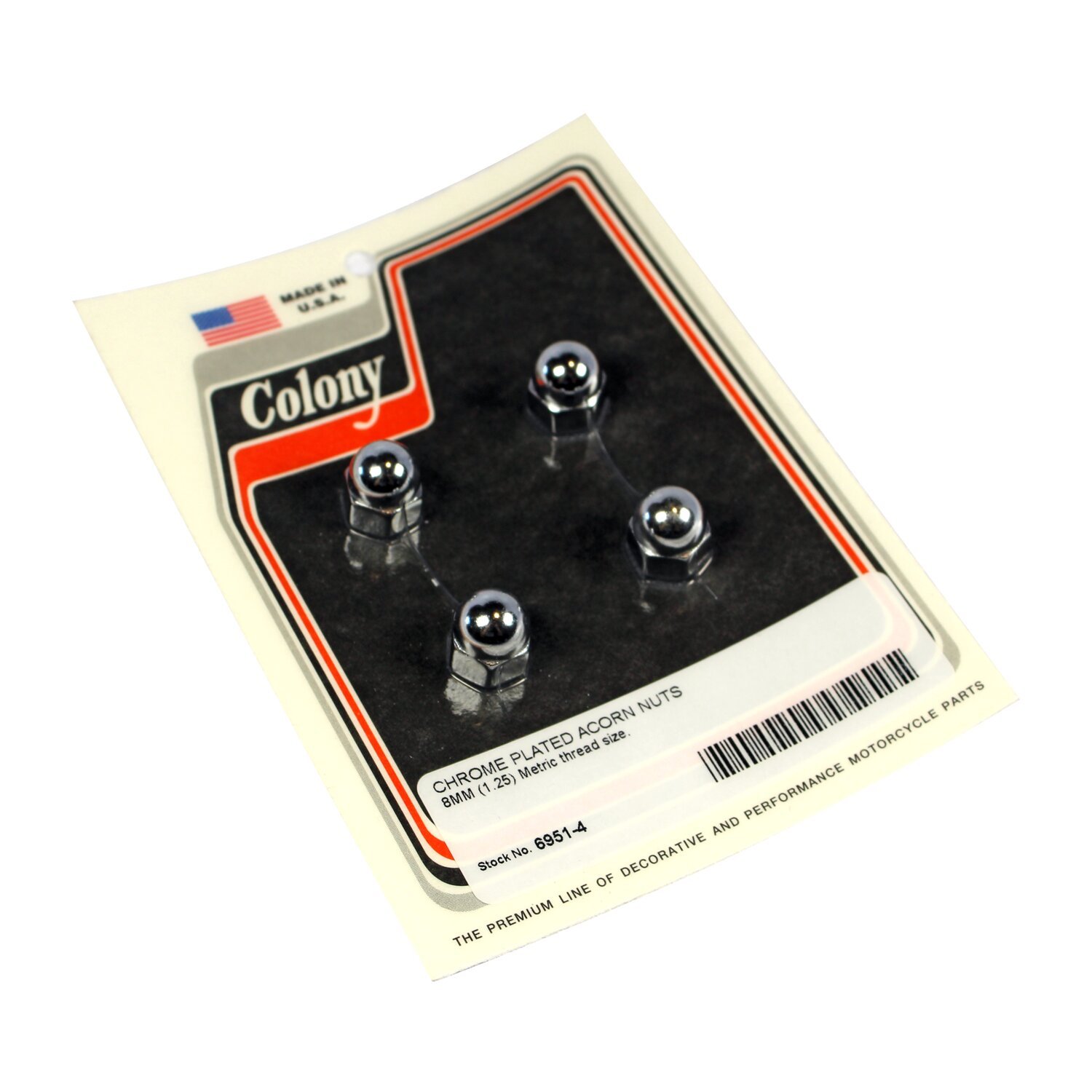 Colony acorn nuts, Chrome