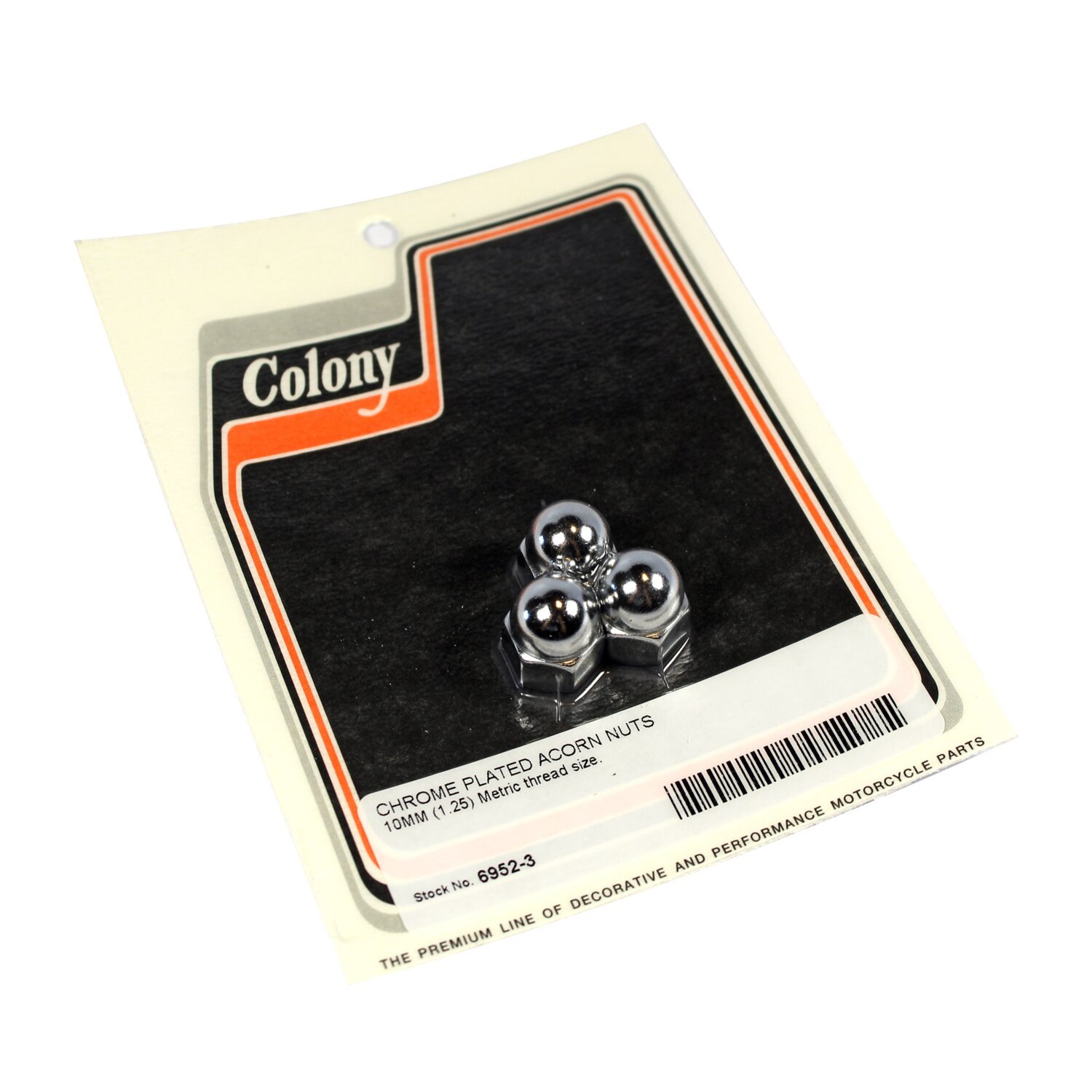 Colony acorn nuts, Chrome
