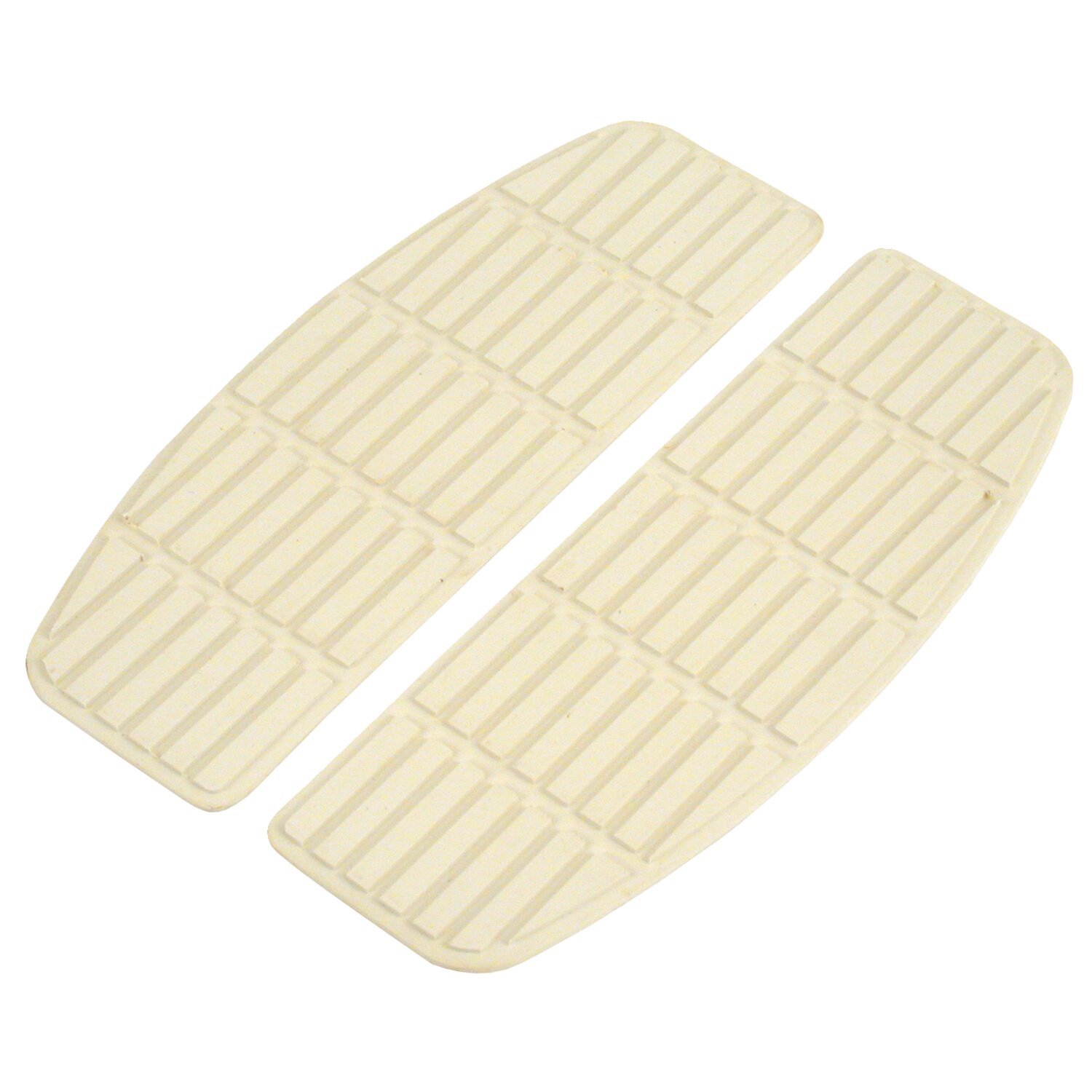Traditional shaped floorboard pads. rider, White