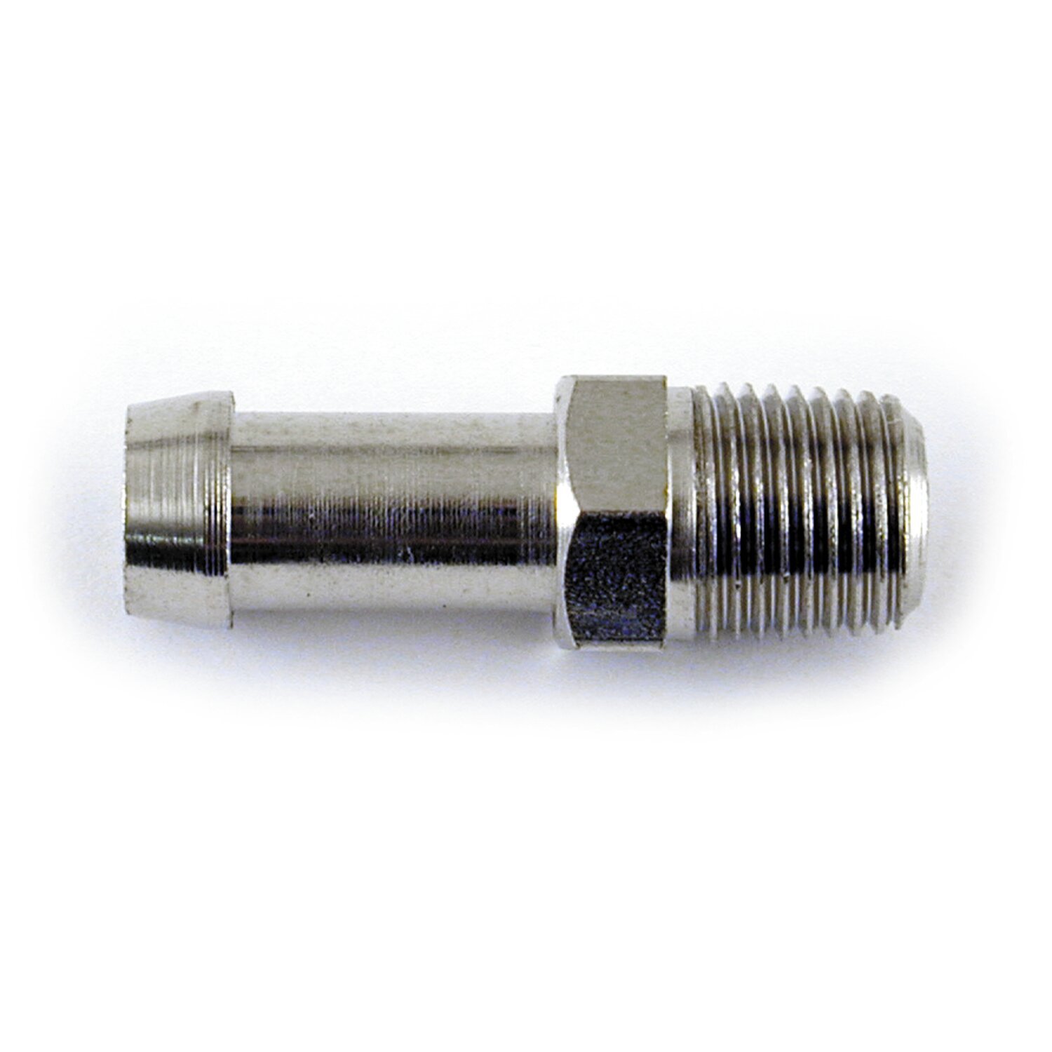 Oil line fitting, straight. Zinc