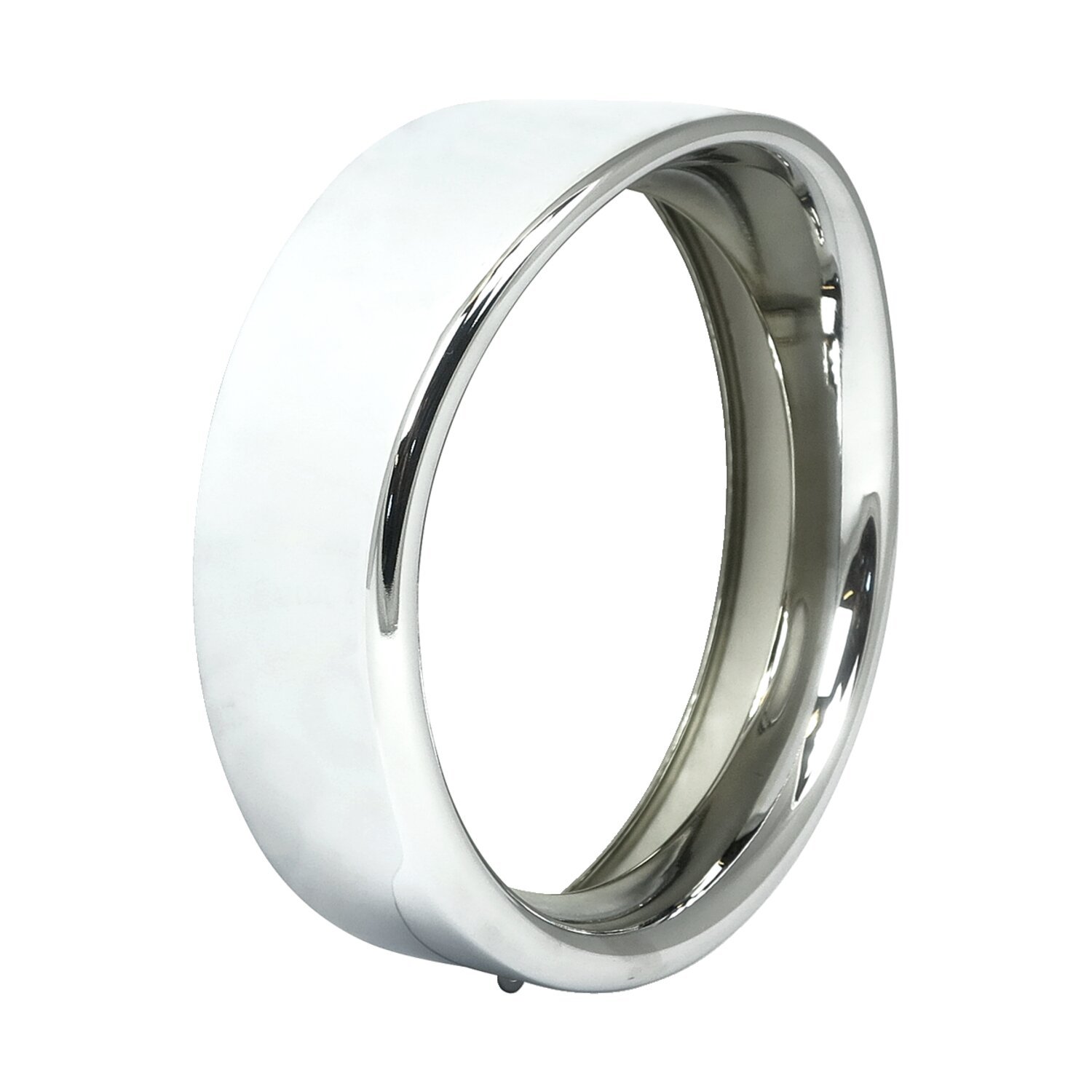 Recessed trim ring with visor. 7" headlamp, Chrome