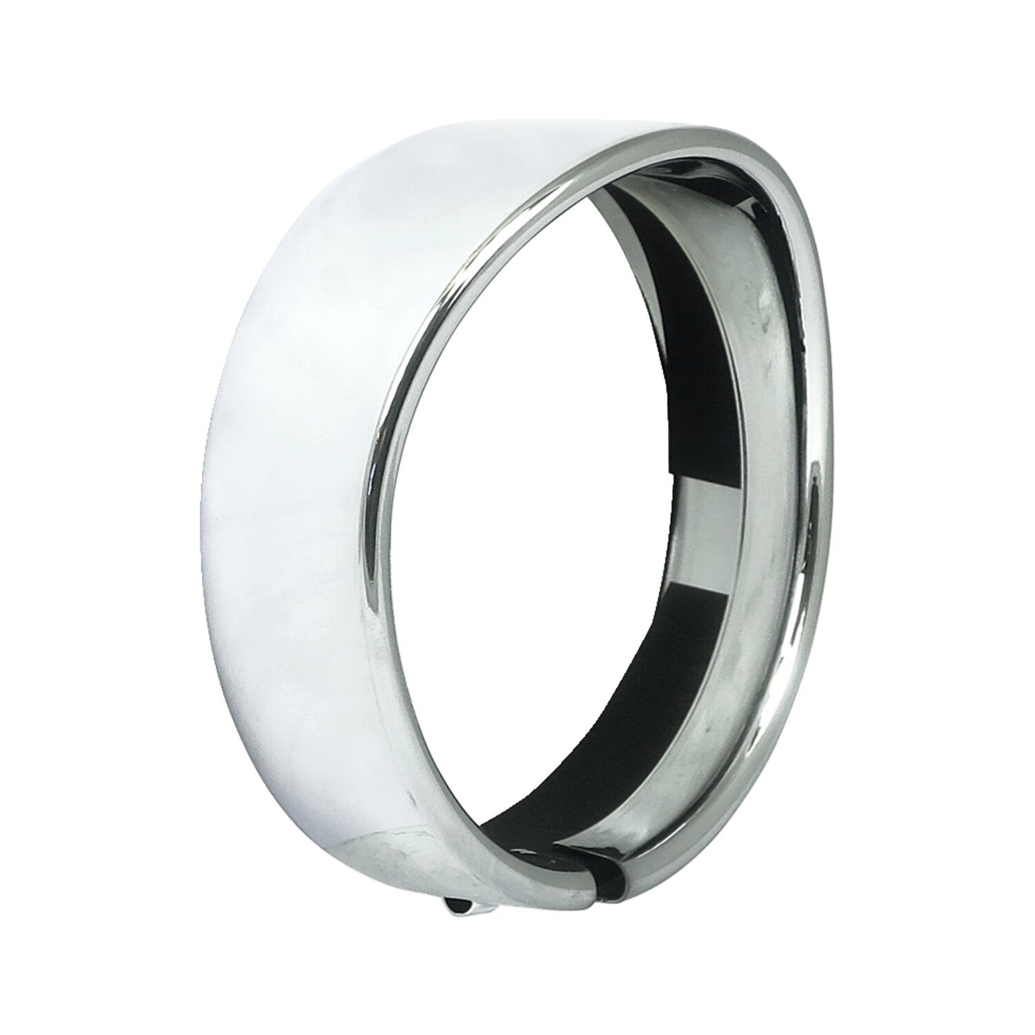 Recessed trim ring with visor. 5-3/4" headlamp, Chrome