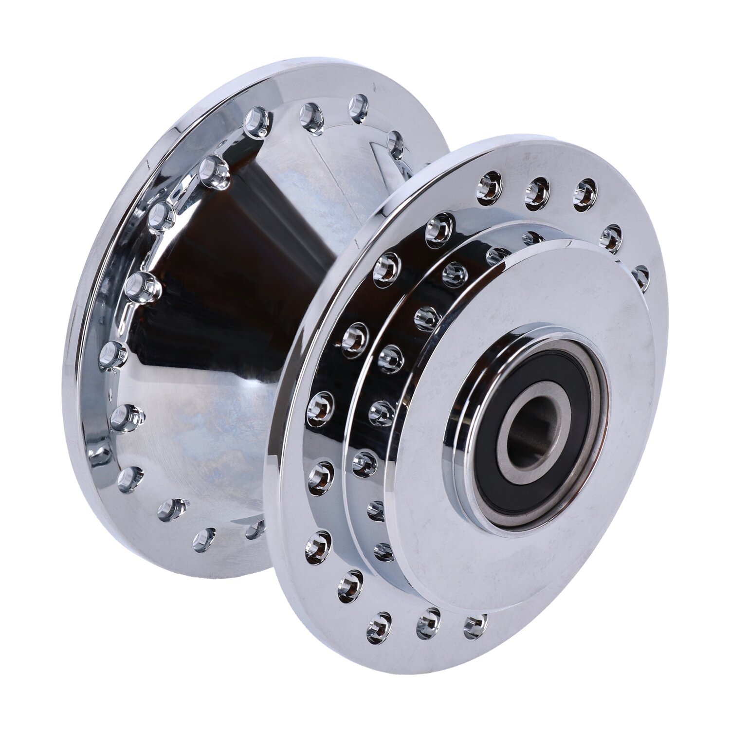 Front wheel hub, single disc, Chrome