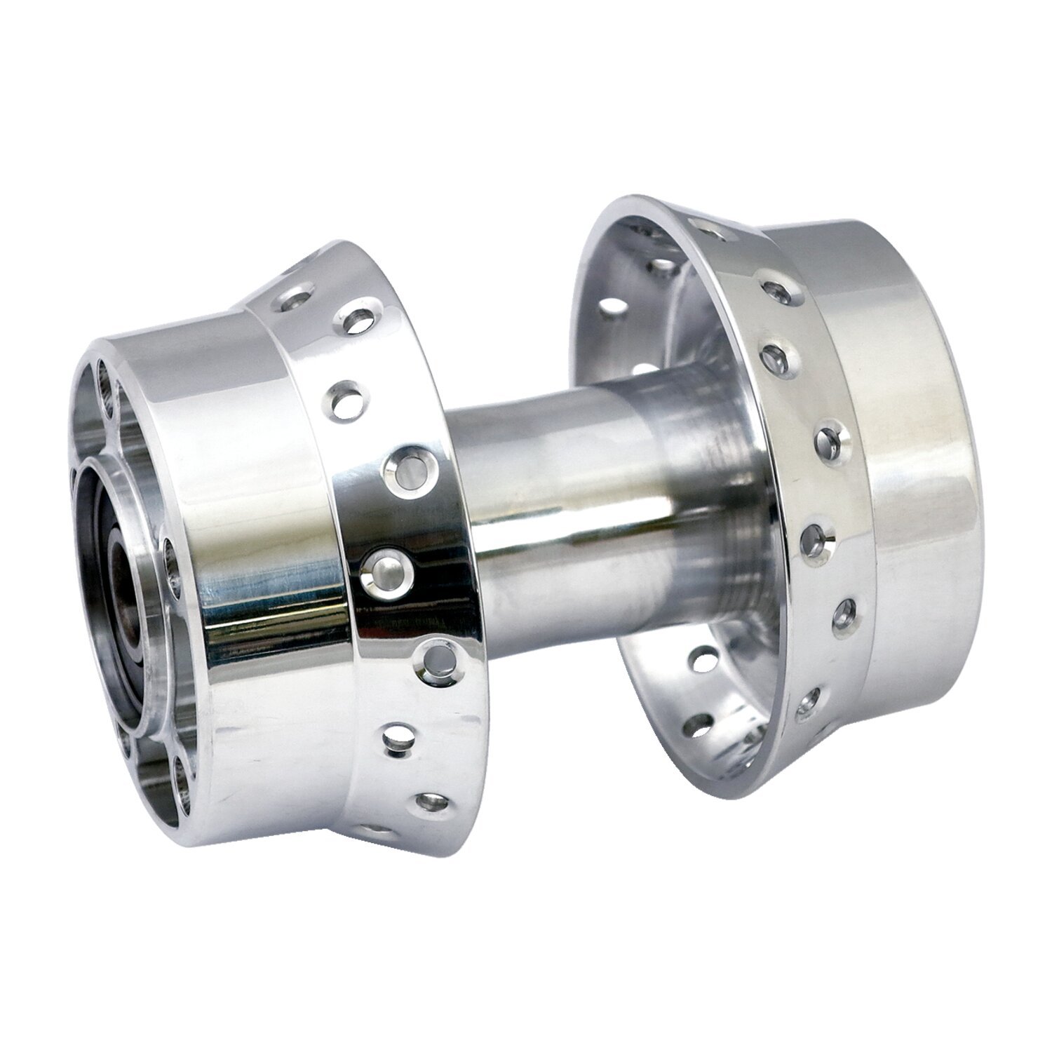 Rear wheel hub, Polished