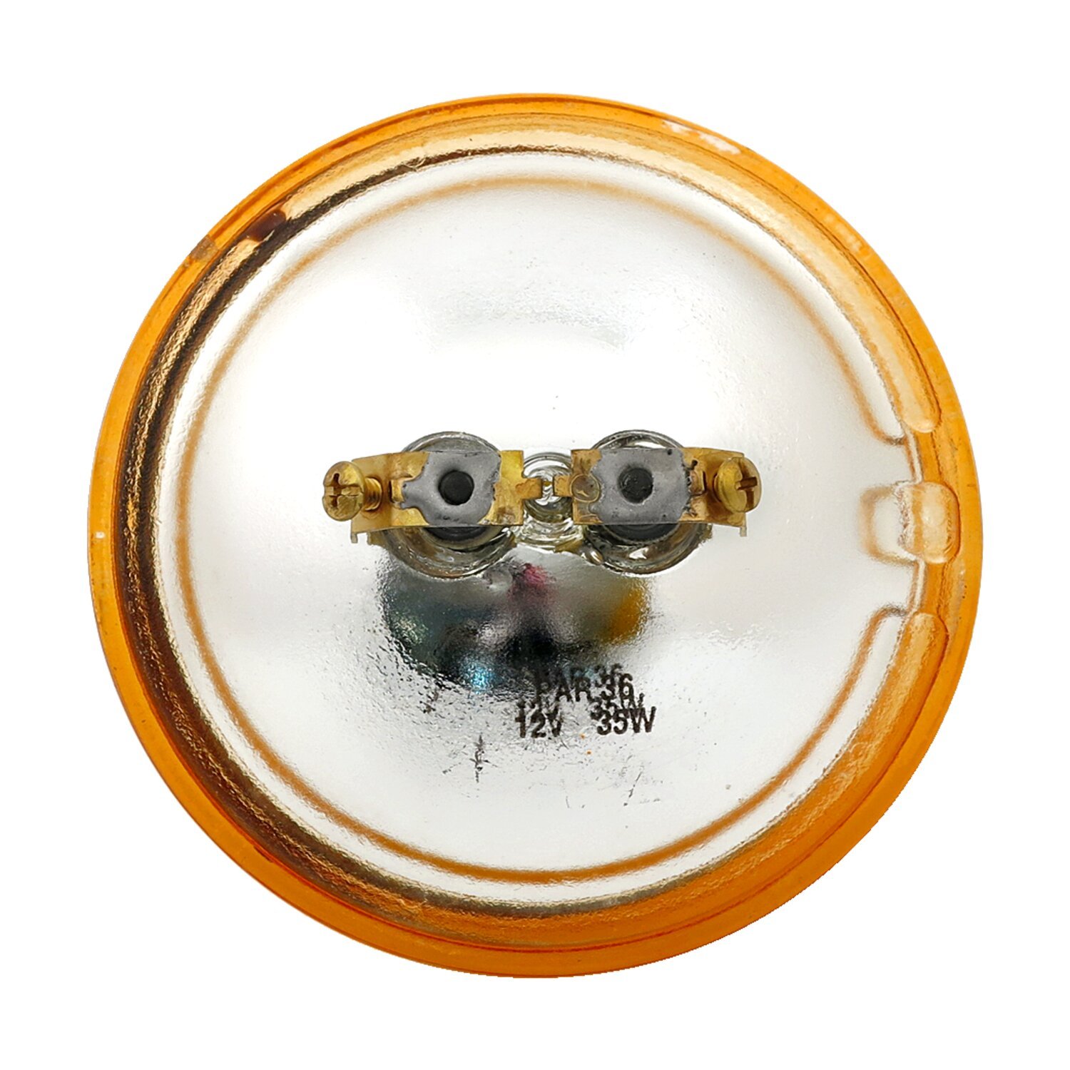 4-1/2" 35w 12v sealed beam unit. Fluted amber lens, Orange
