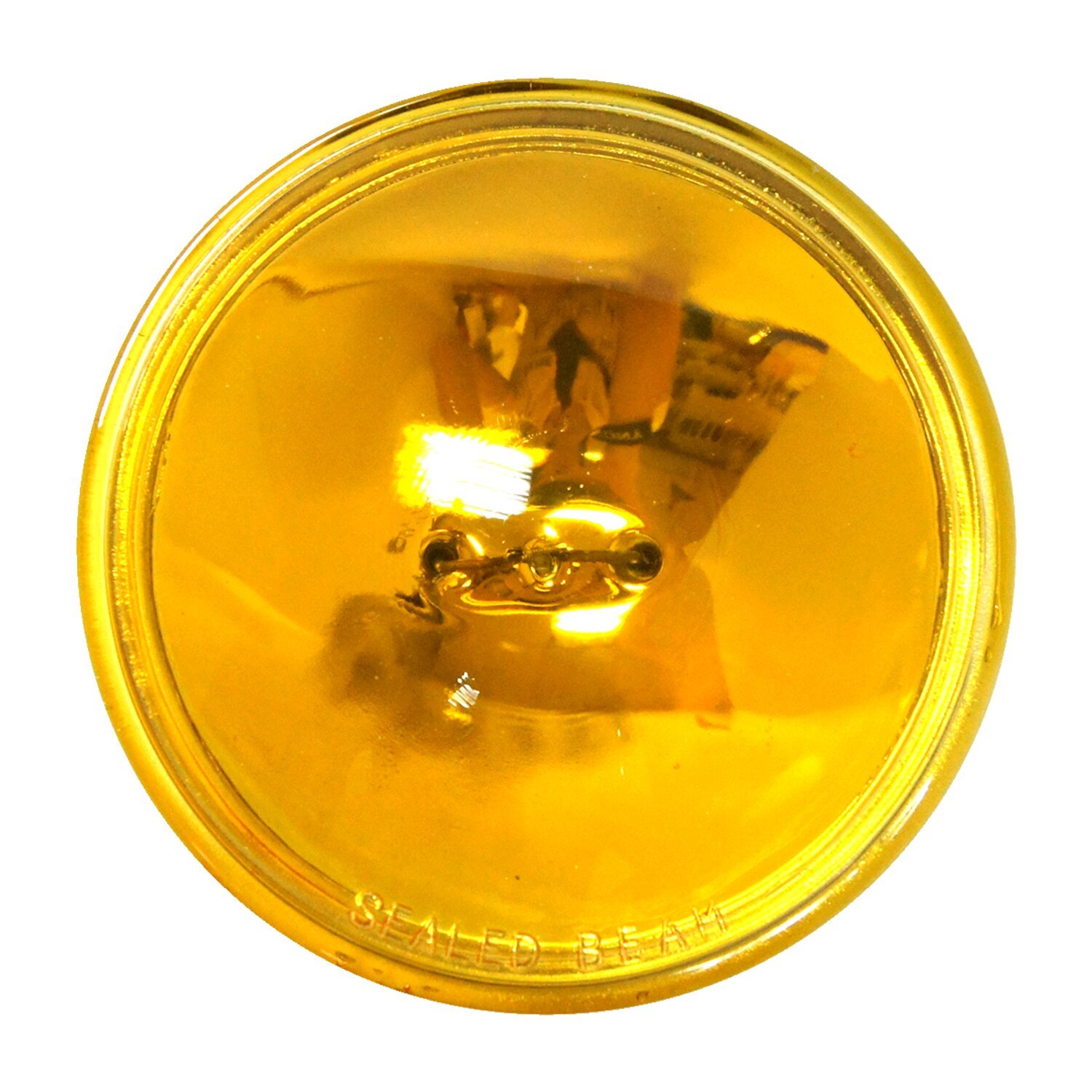 4-1/2" 35w 12v sealed beam unit. Clear amber lens, Yellow