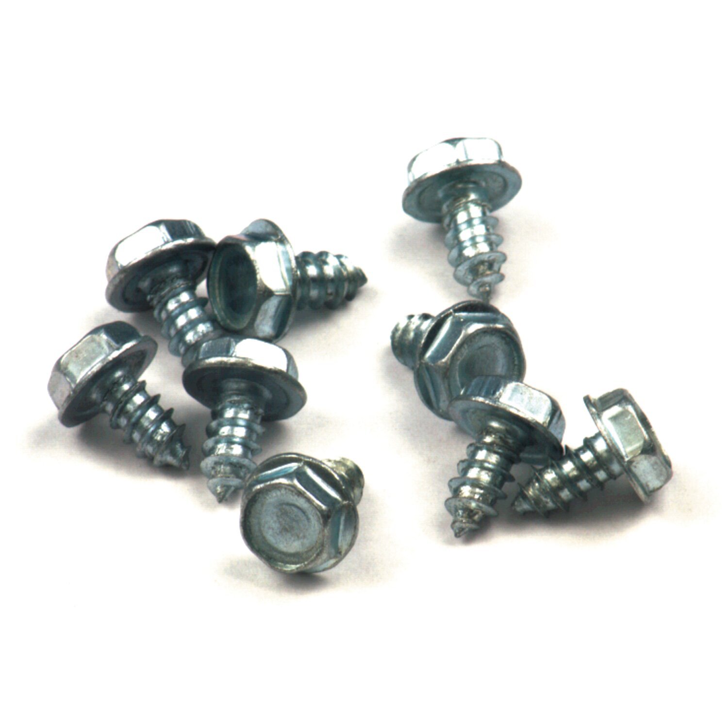 Screw 10-16 x 3/8. Self tapping, hex head, Silver