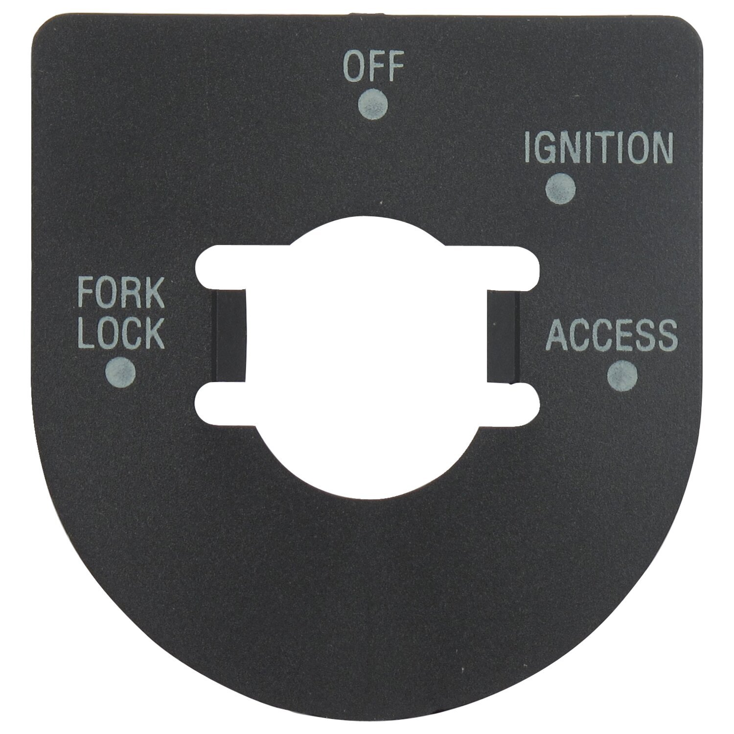 Ignition switch decal, Black, Satin