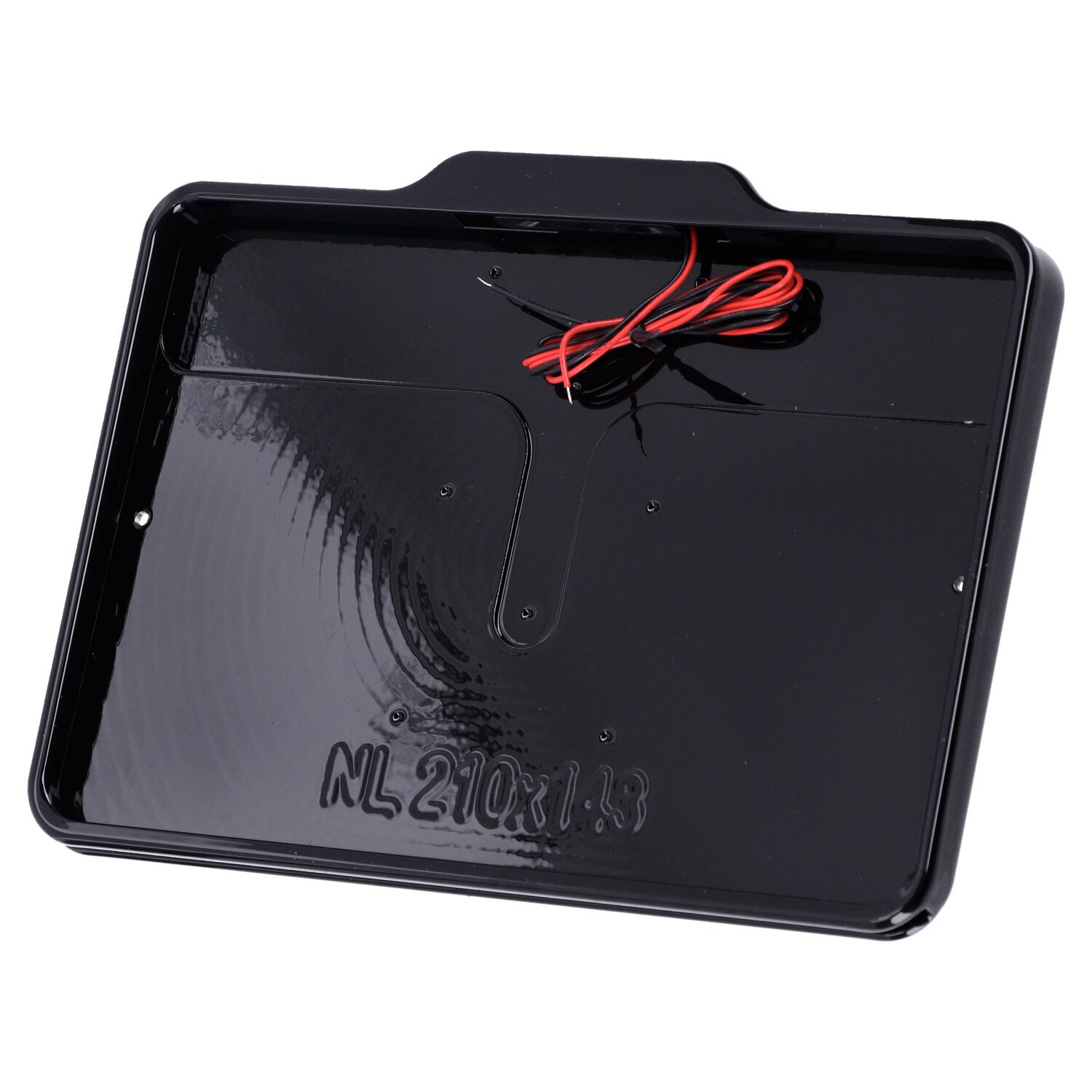 DMP, license plate frame with light 5.0 NL BE, Black, Gloss
