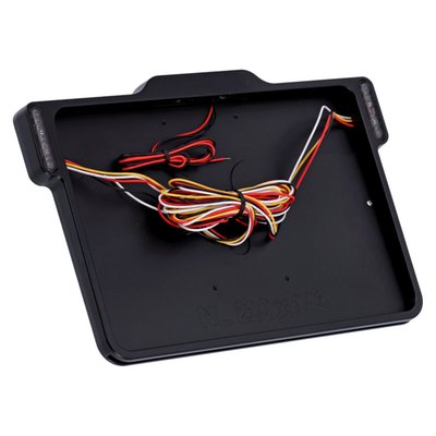 With built-in 3-1 taillight, brake light & turn signal function installed on left and right side of the frame & a top side mounted E approved LED license plate light.
Tidy tail made simple! – The license plate frame is mounted to your existing bracket, or one of the DMP license plate brackets/holders for the cleanest look. Then you slide your license plate in from the bottom. The plate locks with the small screws from the back (included). Danish Motorcycle Parts (DMP) milled this frame from a single piece of billet aluminum for strength and lightweight, it's powder coated for durable and lasting beauty. Universal fit and will install to most motorcycles.
- With E marked LED license plate light
- With 3-1 turn signal, taillight & brake light combo