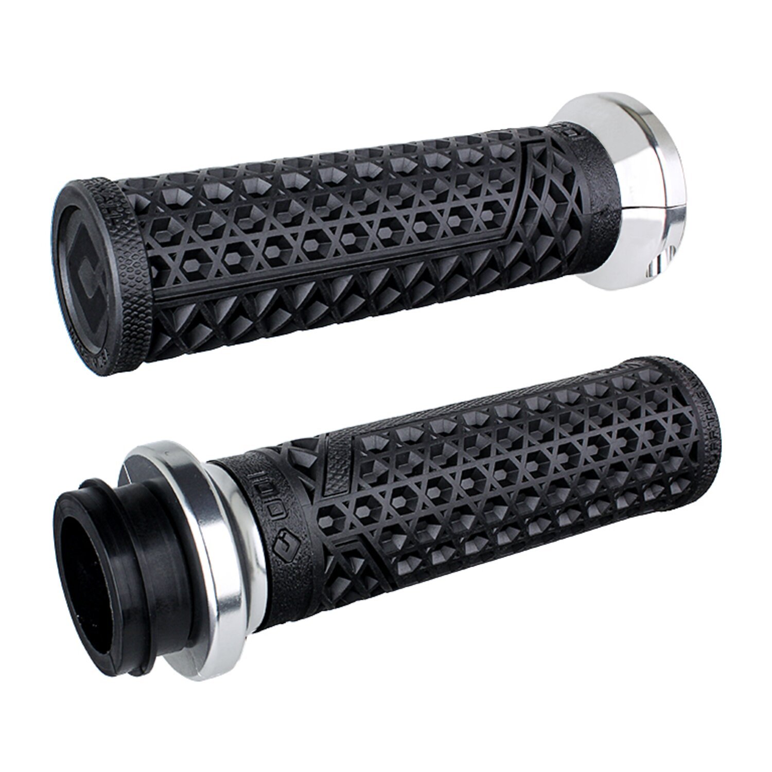 ODI, V-twin lock-on grips vans signature, tbw, Black, silver, Chrome