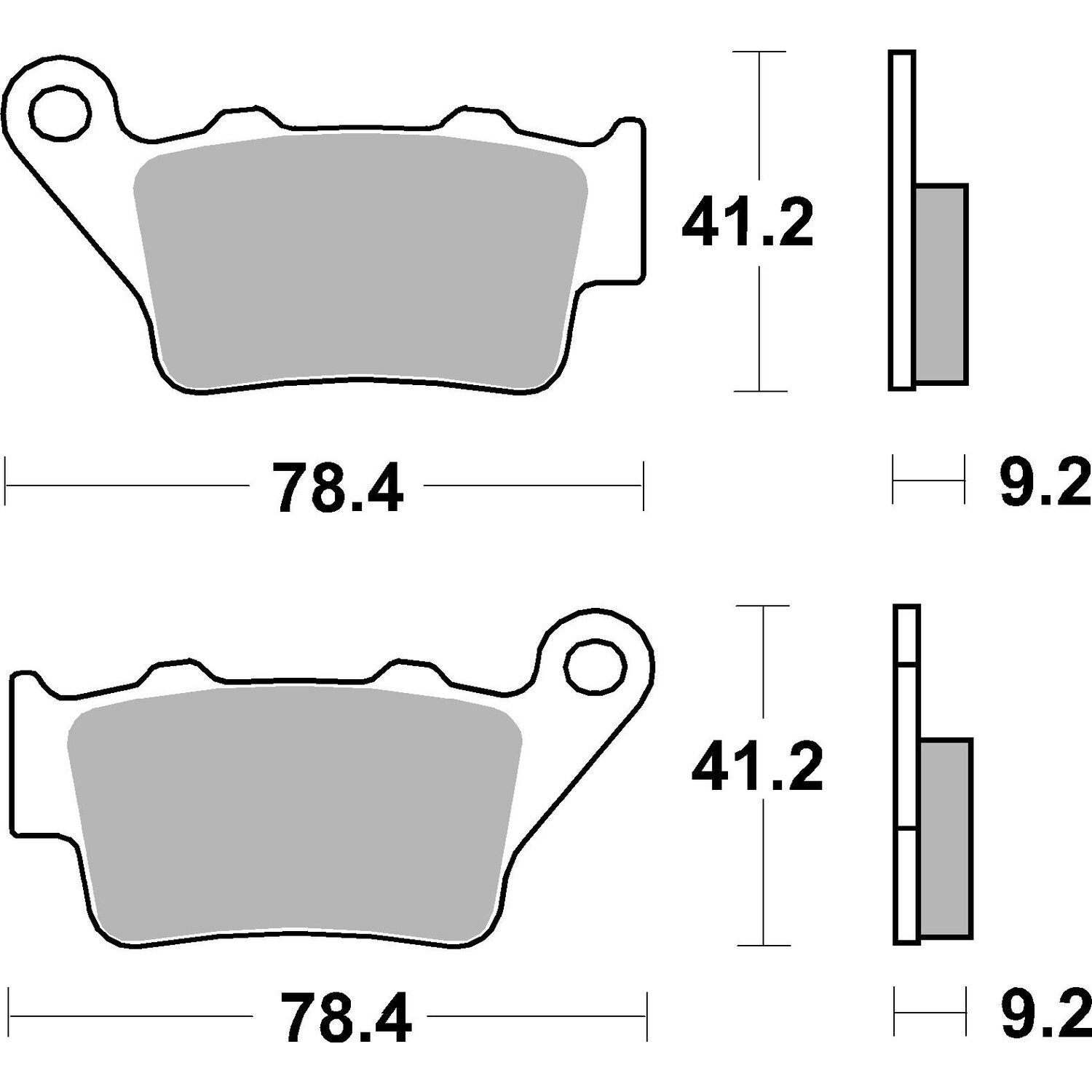 SBS, brake pads. Street Excel Sinter. Rear