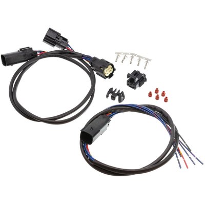 Used to install an OEM or aftermarket Wrap Around light bar on a Street Glide or Road Glide Touring model. Comes as a complete Plug & Play quick-disconnect wiring Tour-Pak® installation kit that fits the OEM Tour-Pak® connector. When the main harness is connected under the left side cover or under the seat (based on your year/model) this Tour-Pack harness connection will be positioned at the seat bolt on the rear fender for easy access. 
Allows the Tour-Pak® to be easily removed by simply unplugging the (weather-proof) quick-disconnect connector.