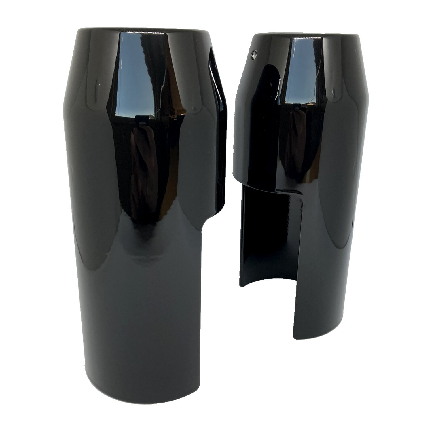 DMP, lower fork cover, 49mm, Black, Gloss