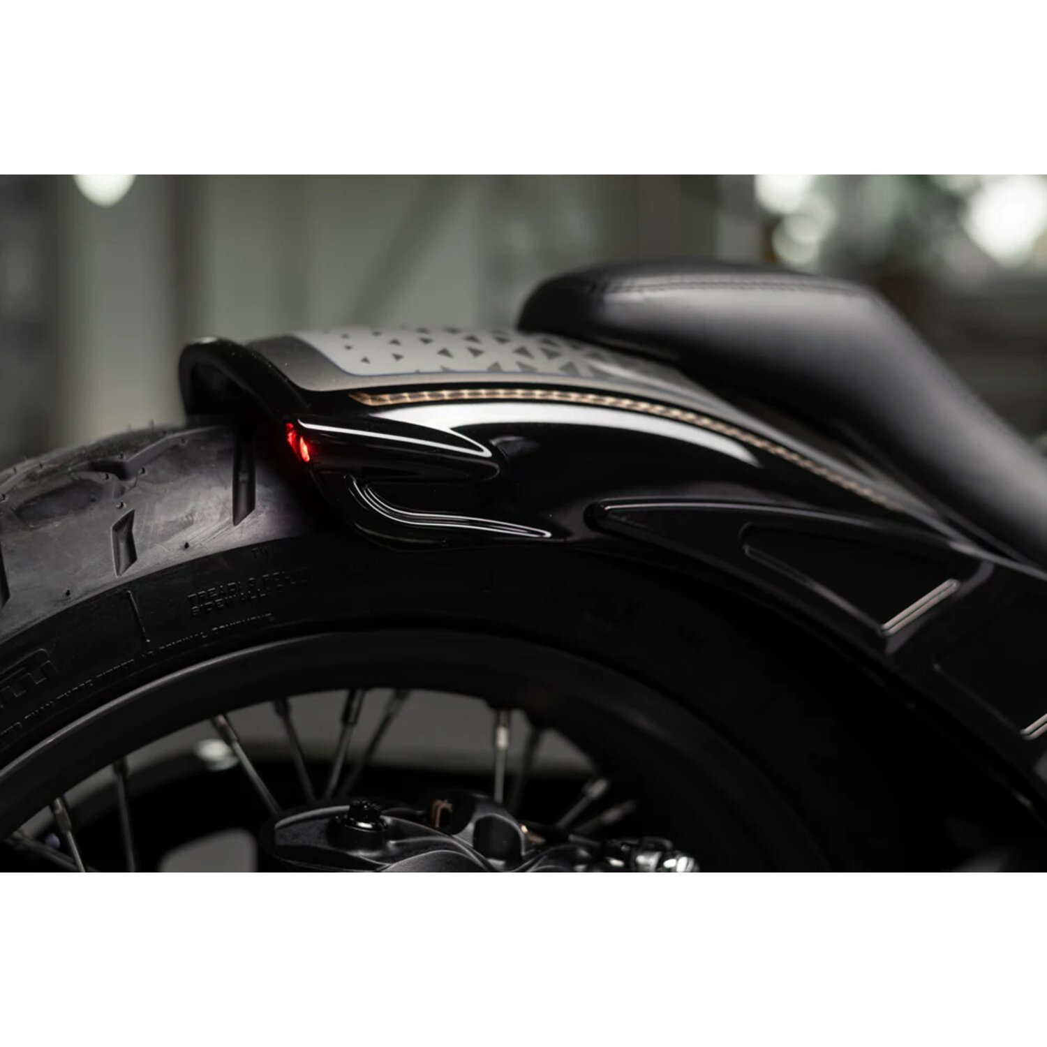 Killer Custom, Rear Fender 'Rodstr', Black, Raw