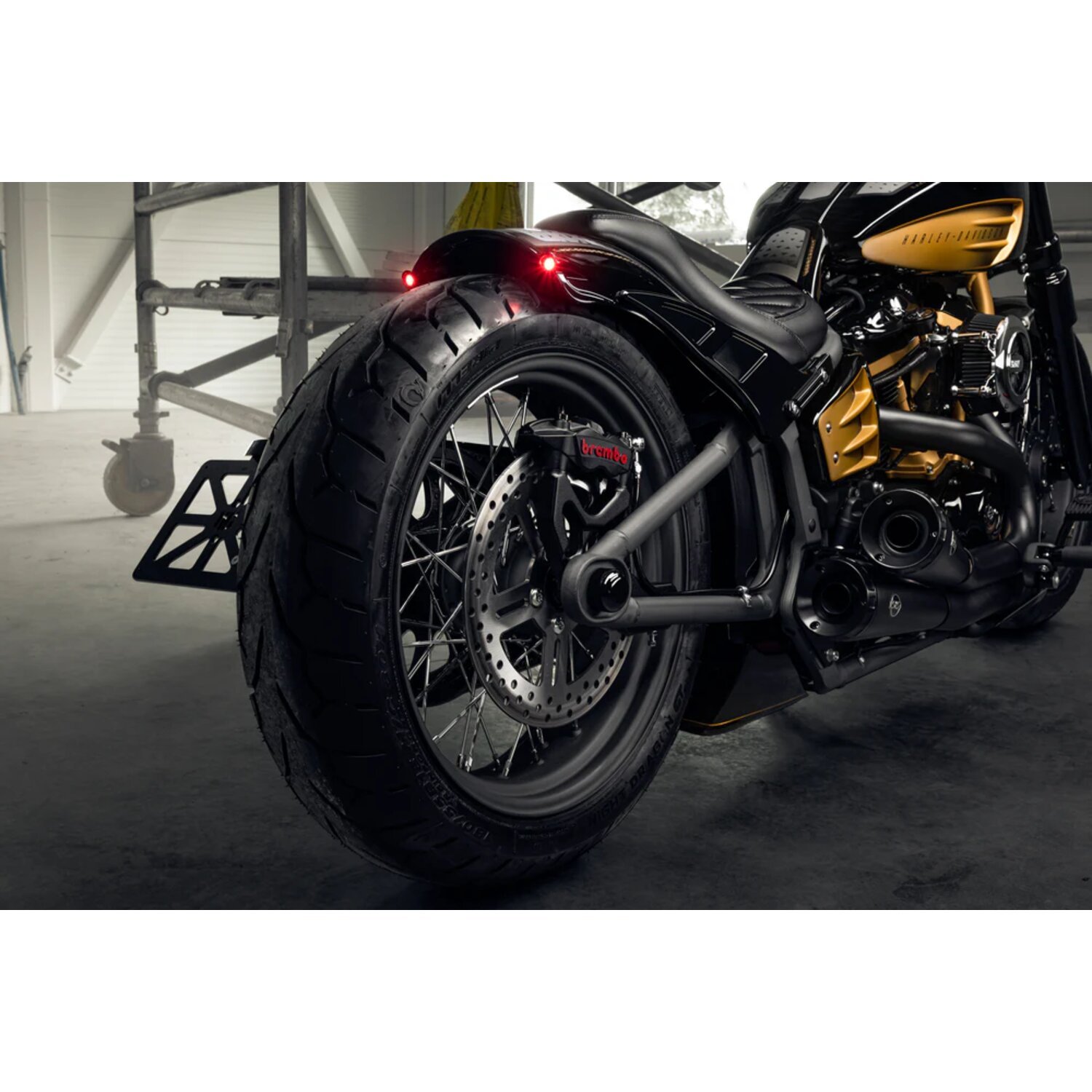 Killer Custom, Rear Fender 'Rodstr', Black, Raw