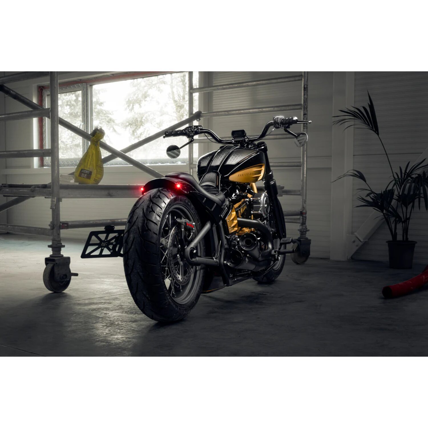 Killer Custom, Rear Fender 'Rodstr', Black, Raw