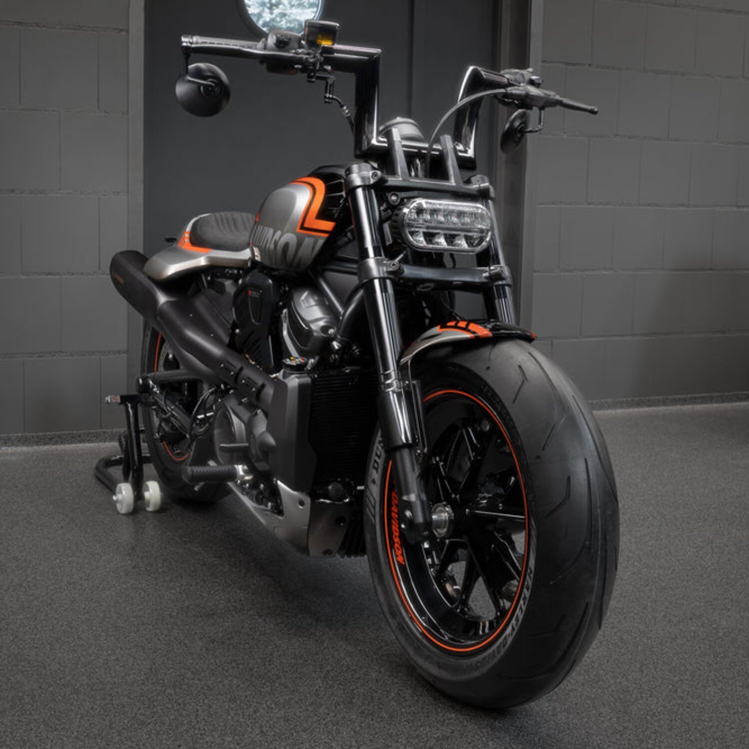 Killer Custom, 2" Killer Bull fat bar. 6" rise, Black, Powder Coated