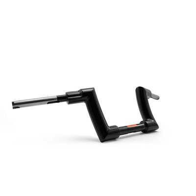 With a massive 2" outside diameter. For models with 1" handlebar clamp diameter and 1" handlebar grip diameter.
Gives the bike an aggressive, functional and modern look. With five laser-cut holes for internal wiring to offer a clean installation. Integrates seamlessly with 1" risers and both throttle cables and e-throttle (throttle by wire) setups. With a gloss black powder-coated finish for lasting good looks.
- 2" (50mm) outside diameter
- Stock 1" (25.4mm) handlebar clamp diameter
- Stock 1" (25.4mm) mm grip diameter
- Throttle cable and e-throttle compatible
- 5 laser cut wiring holes
- Gloss black powder coated steel / stainless steel
Note: Not compatible with hydraulic clutch master cylinders.
Note: Not compatible with 23-up Gen2 M8 models with throttle sensor in switch housing.
Note: With approval. Check your local MCS dealer or the MCS sales department for exact type of approval and validity on bike model and years on the test report.