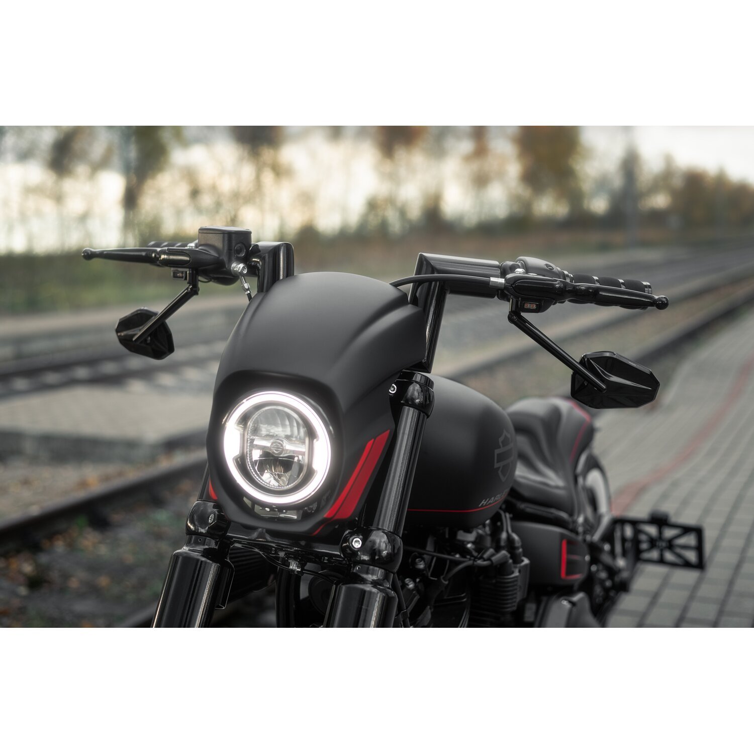 Killer Custom, Monarch 2" Fat bar. 6" rise, Black, Powder Coated