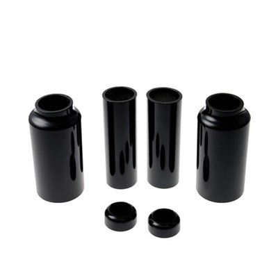 Perfect quality V-Rod Full fork Cover set made of CNC billet aluminum and gives your V-Rod that Fat fork look that you always wanted. Made to fit original and any aftermarket front fenders. Super gloss black powder coated excellent for your aggressive and custom V-Rod look.
Note: For 07-11 V-Rod models The Factory used 3 different sizes of triple trees. It is therefore required to measure the distance between upper and lower triple tree clamps to be able to order the correct kit. It can be: 212 mm (993627), 213 mm (993628) and 214 mm (993629).