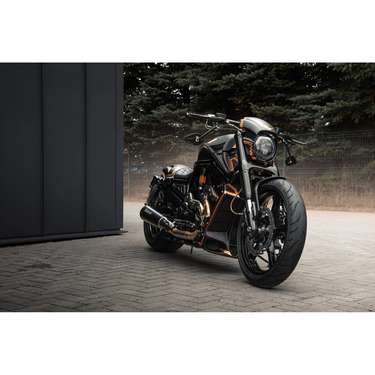 Killer Custom, Black LED Headlight Kit V-Rod 'Night Ride'