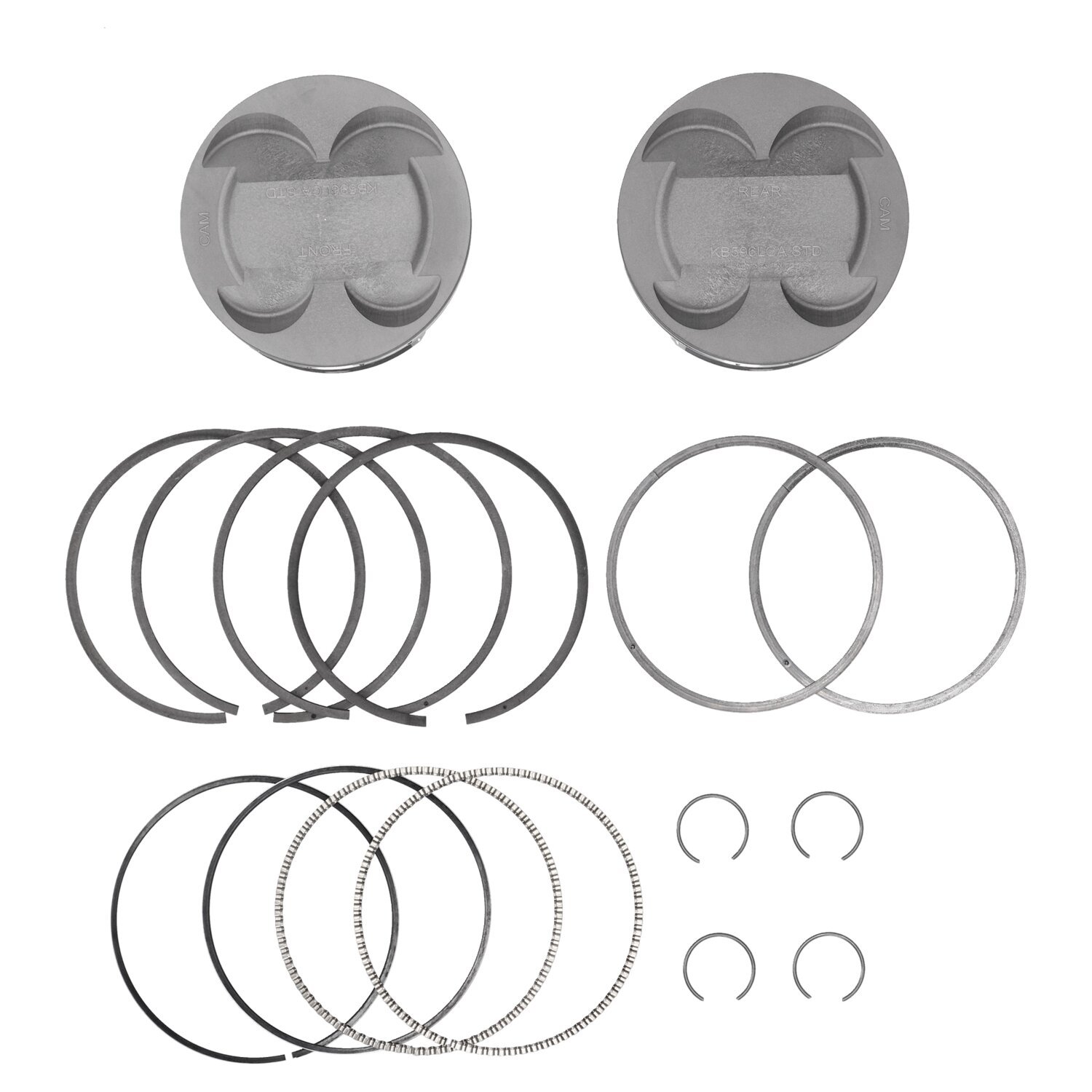KB, M8 114"/117" to 128" big bore conversion piston kit. STD